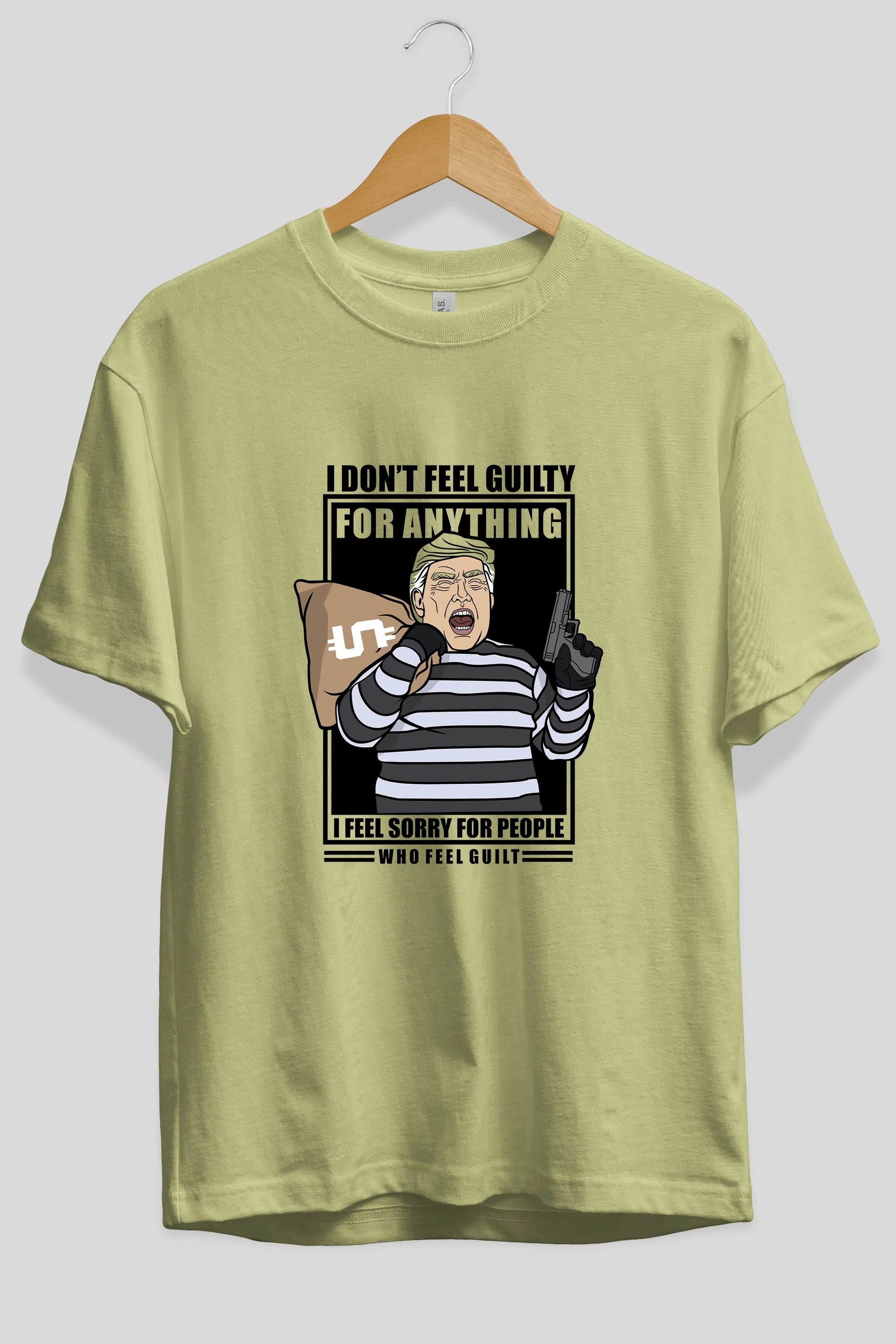 Criminal Trump Ön Baskılı Oversize t-shirt Erkek Kadın Unisex %100 Pamuk tişort