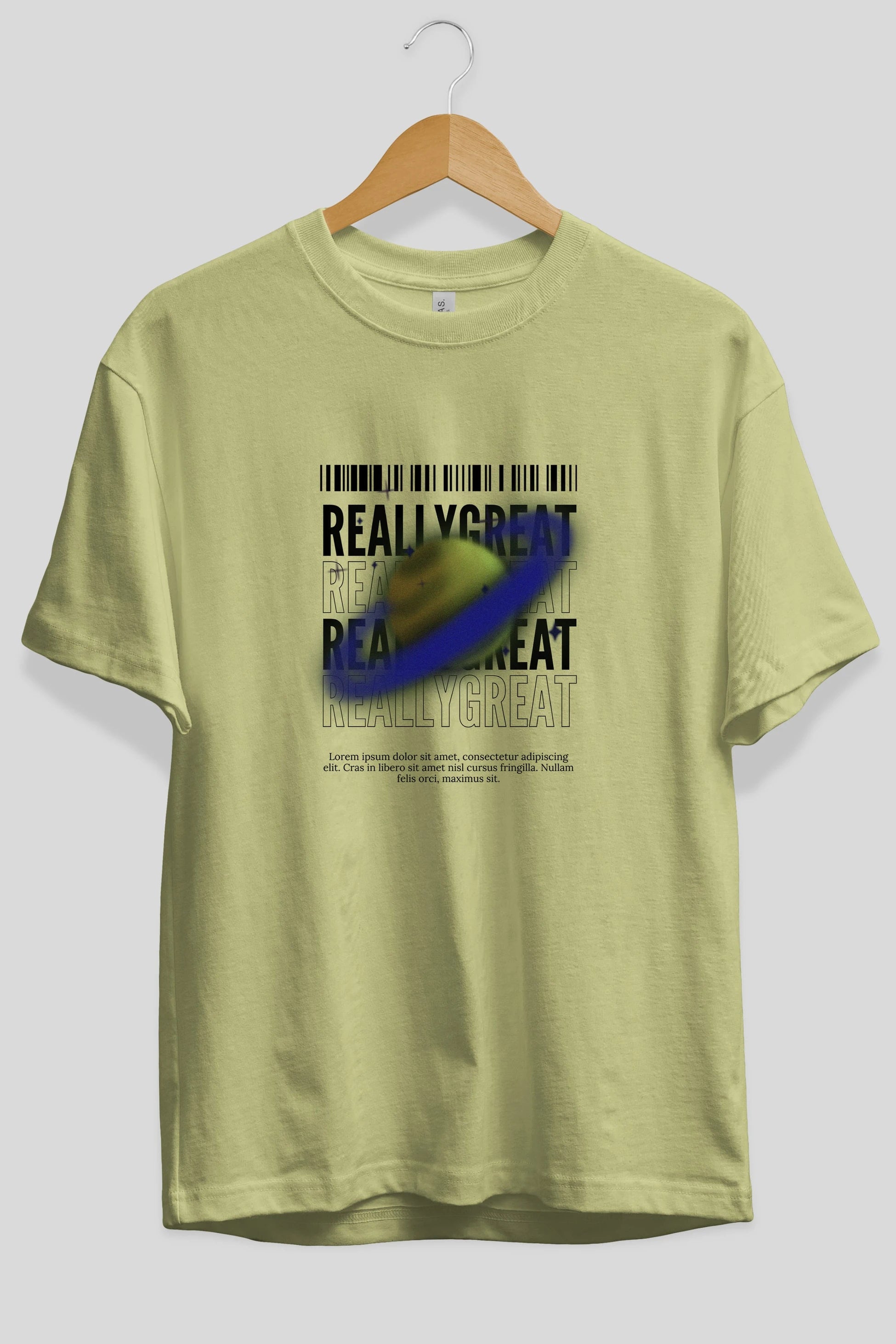 Really Great 2 Yazılı Ön Baskılı Oversize t-shirt Erkek Kadın Unisex