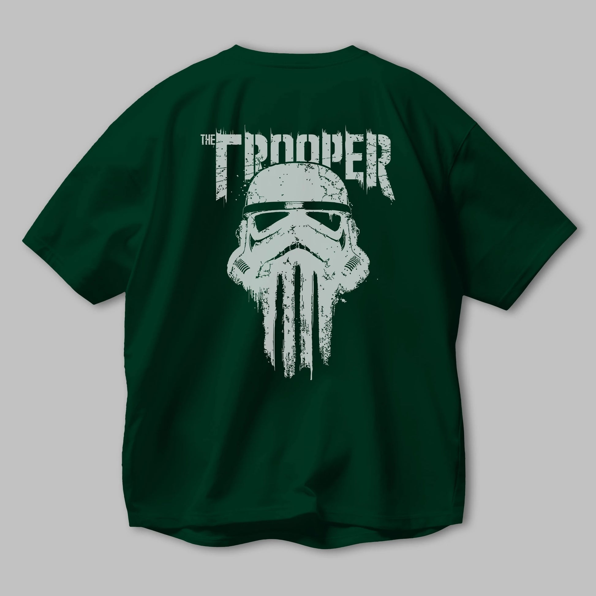 The Trooper Arka Baskılı Oversize t-shirt Erkek Kadın Unisex %100 Pamuk Bisiklet Yaka tişort