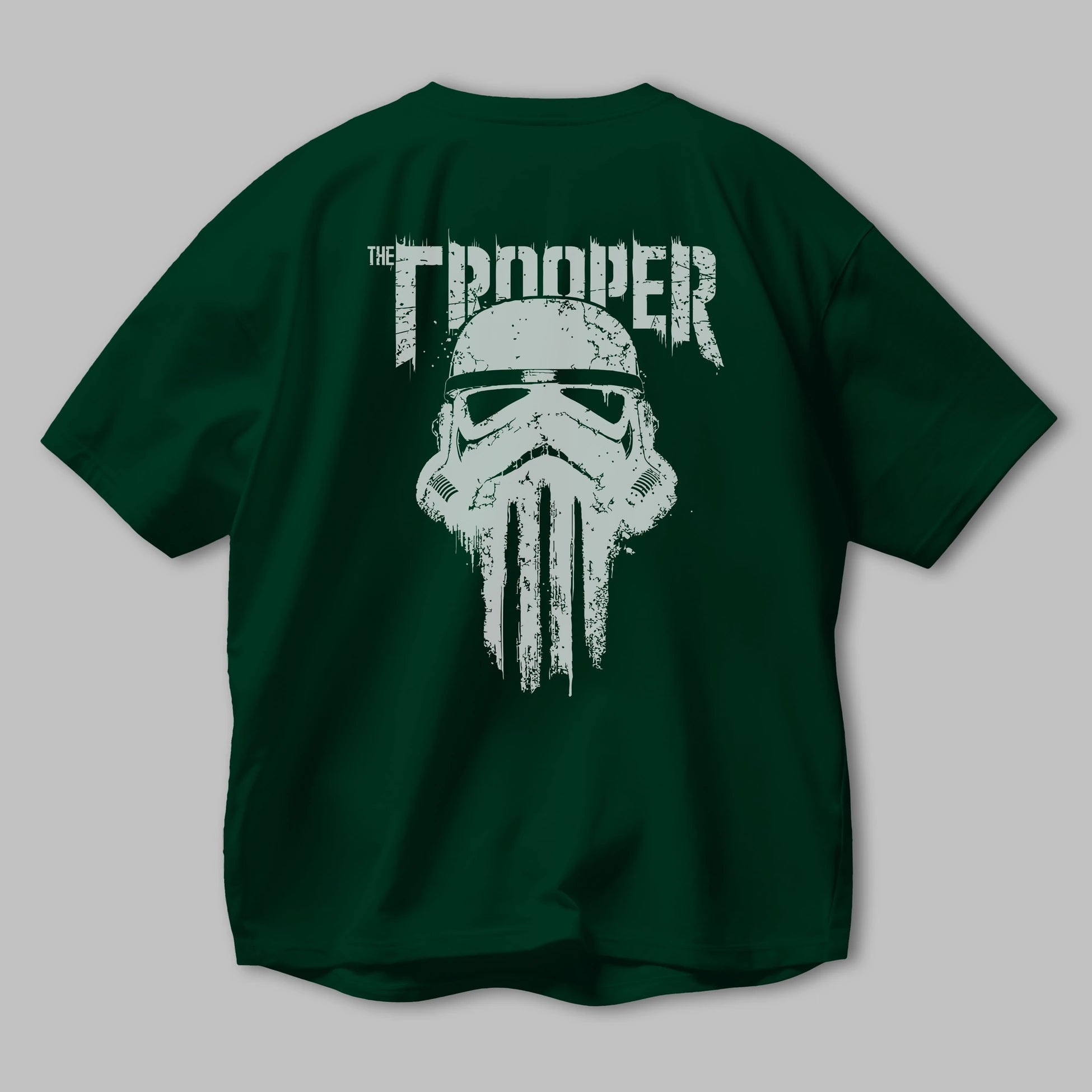 The Trooper Arka Baskılı Oversize t-shirt Erkek Kadın Unisex %100 Pamuk Bisiklet Yaka tişort