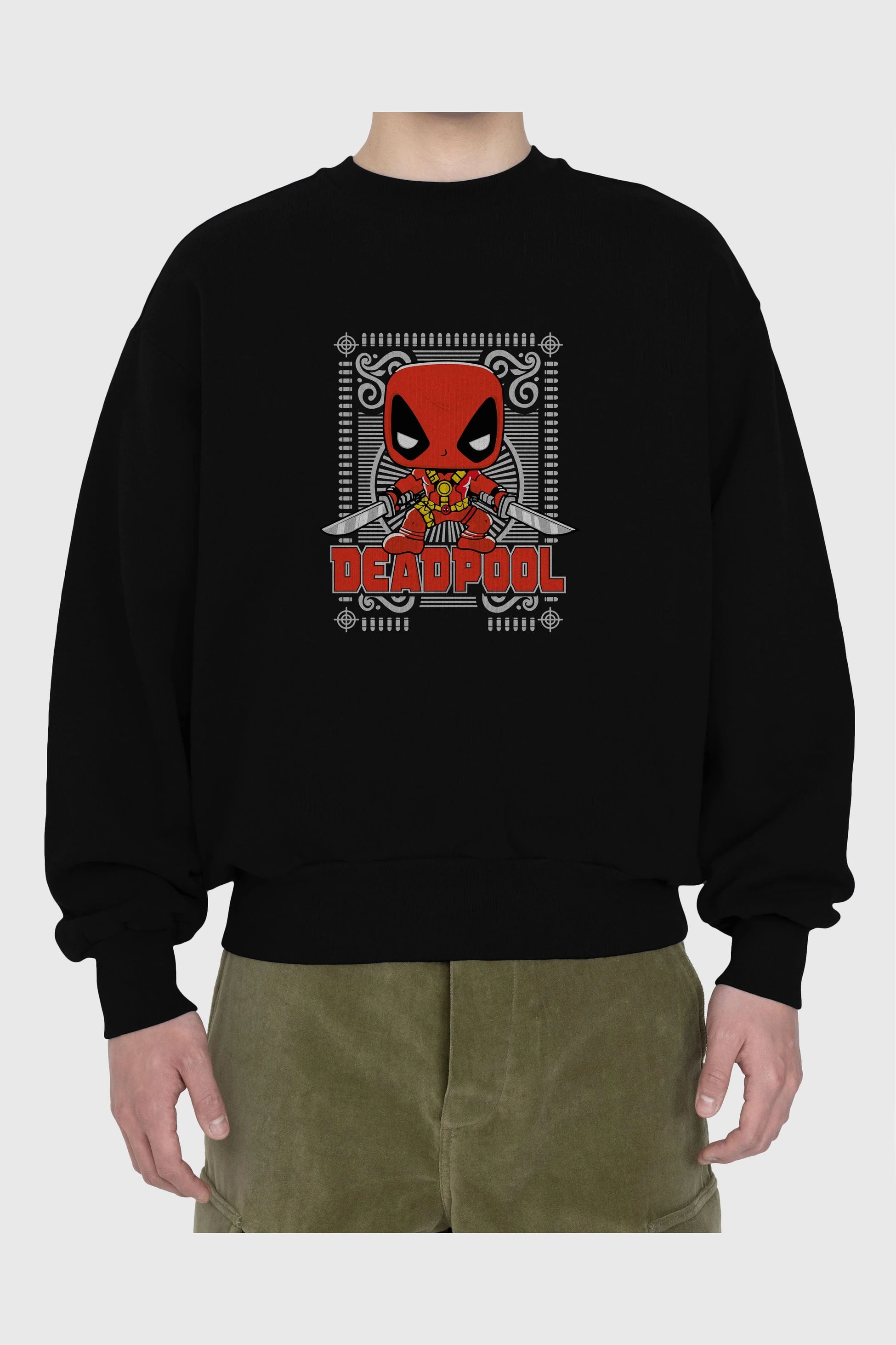 Deadpool (17) Ön Baskılı Oversize Sweatshirt Erkek Kadın Unisex