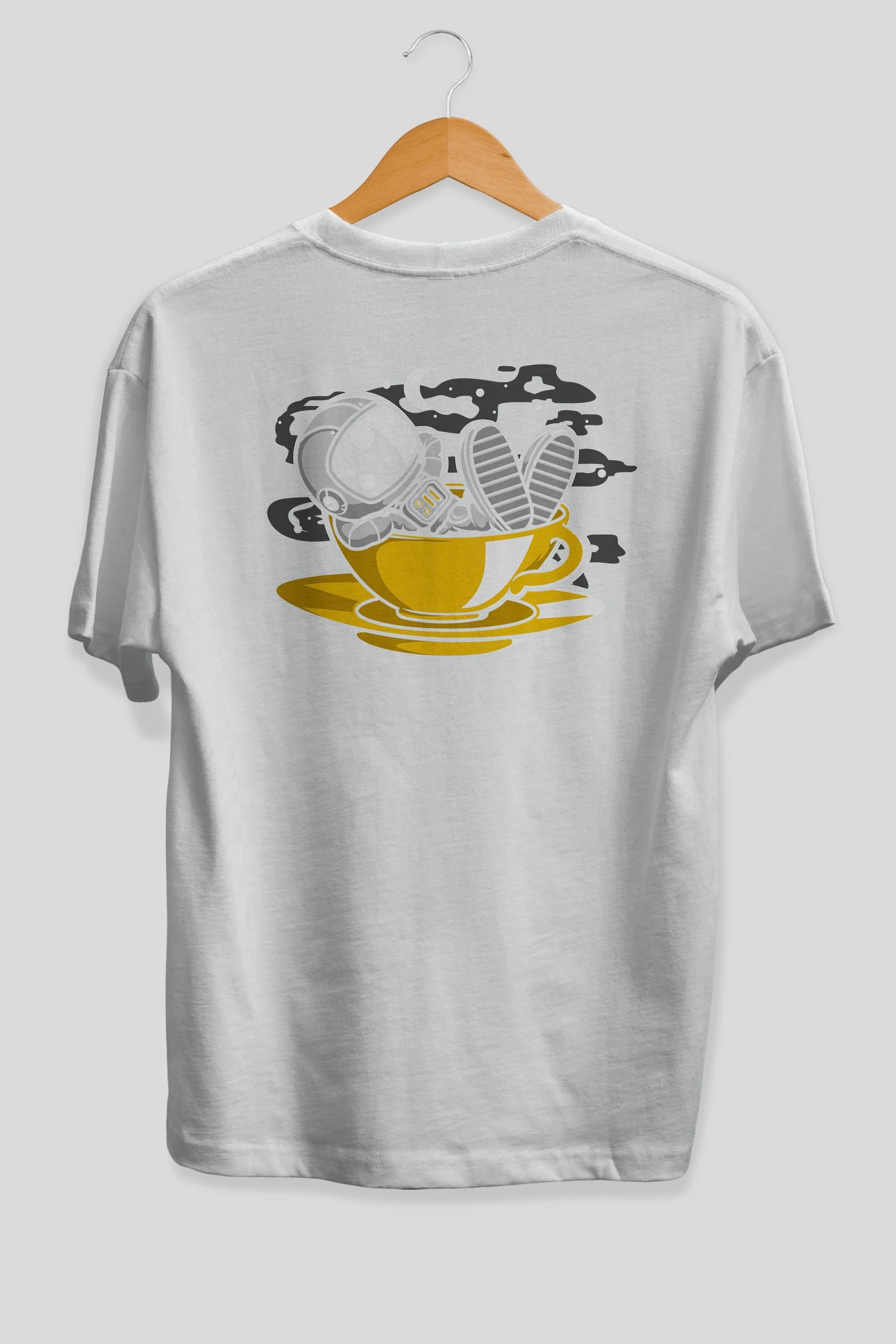 Astronaut Relax Arka Baskılı Oversize t-shirt Erkek Kadın Unisex
