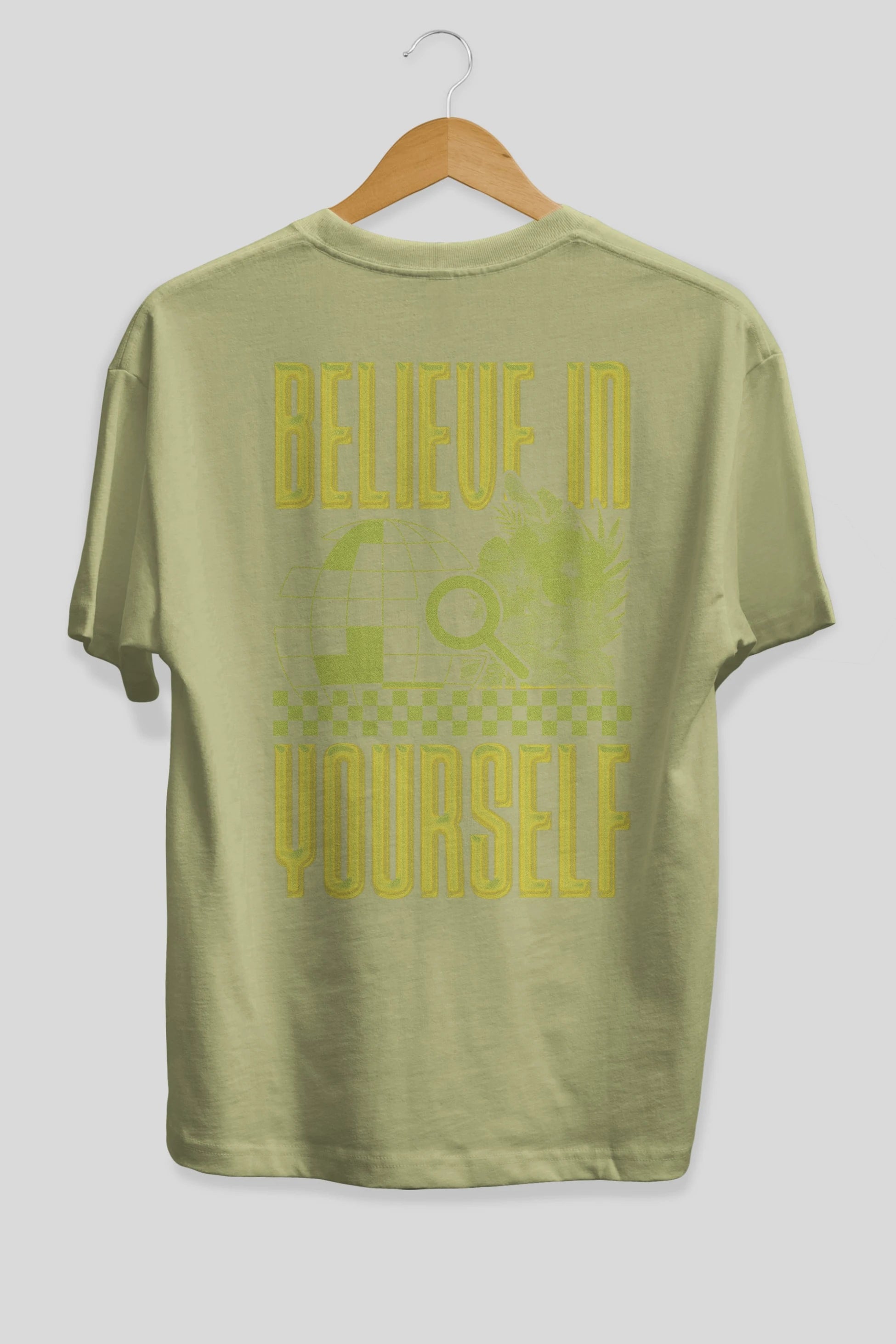 Believe in yourself Arka Baskılı Oversize t-shirt Erkek Kadın Unisex