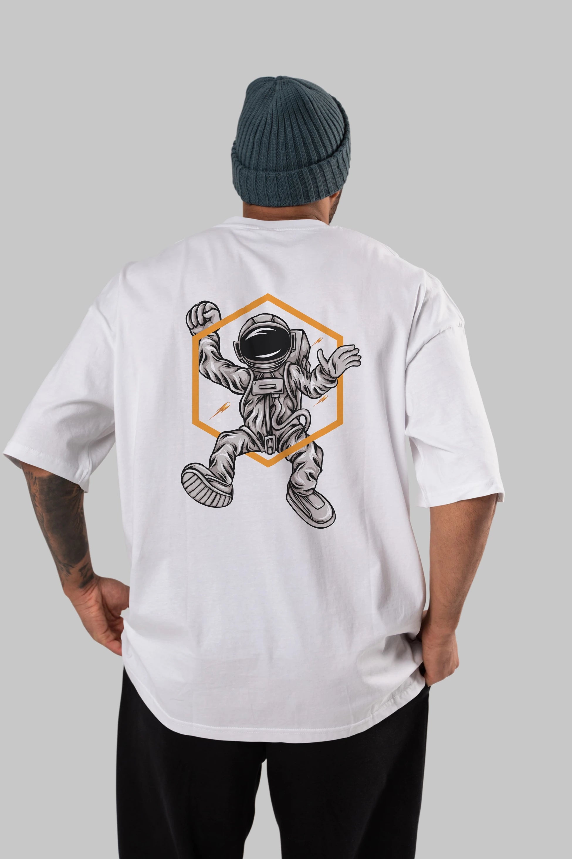 Astrofun Arka Baskılı Oversize t-shirt Erkek Kadın Unisex