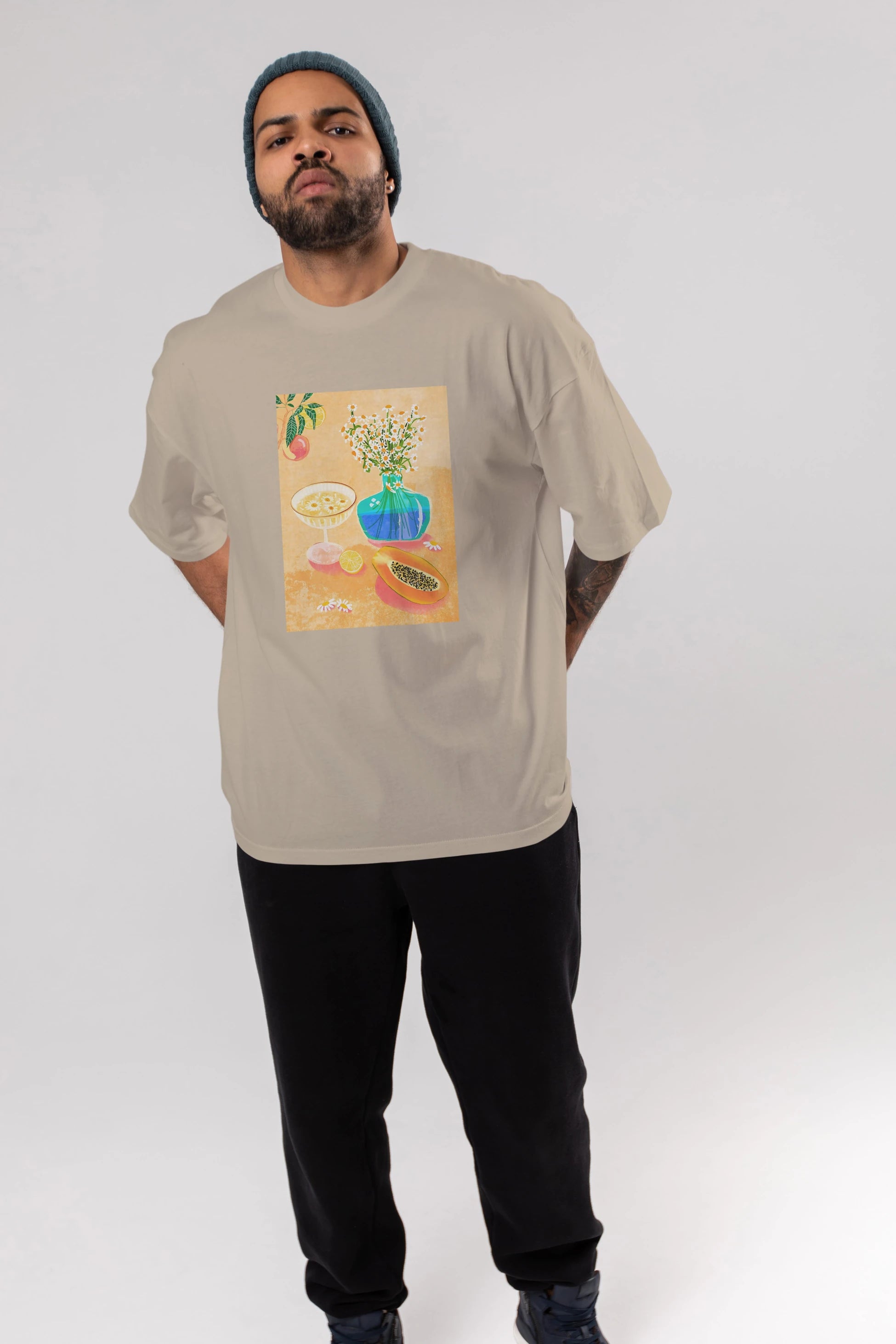 Cheers 2 Ön Baskılı Oversize t-shirt Erkek Kadın Unisex %100 Pamuk Bisiklet Yaka tişort