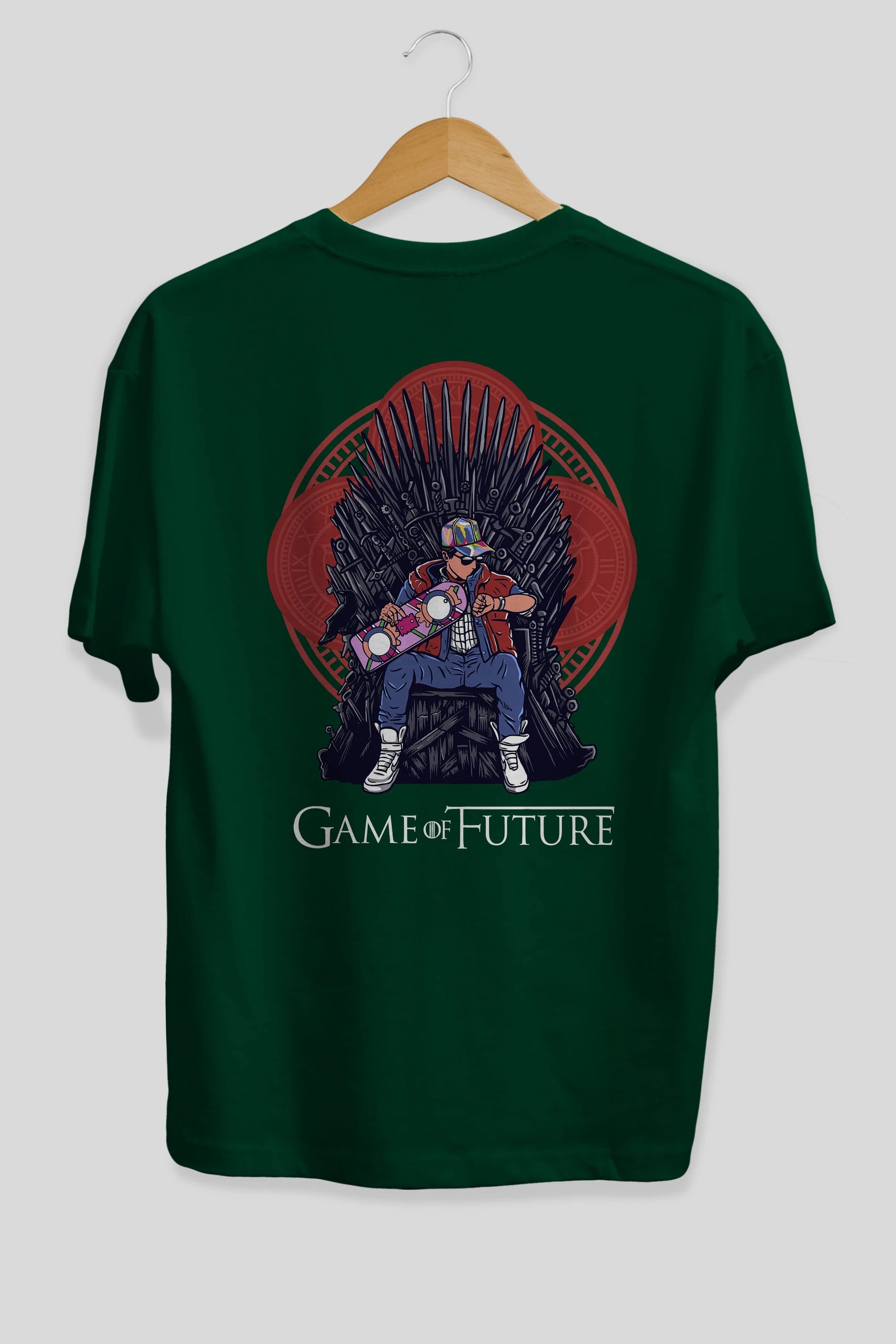 Game Of Future Arka Baskılı Oversize t-shirt Erkek Kadın Unisex %100 Pamuk