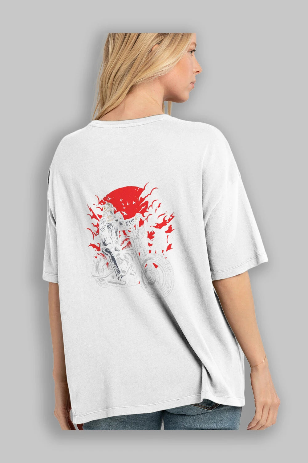 Zombie Slayer Arka Baskılı Oversize t-shirt Erkek Kadın Unisex %100 Pamuk