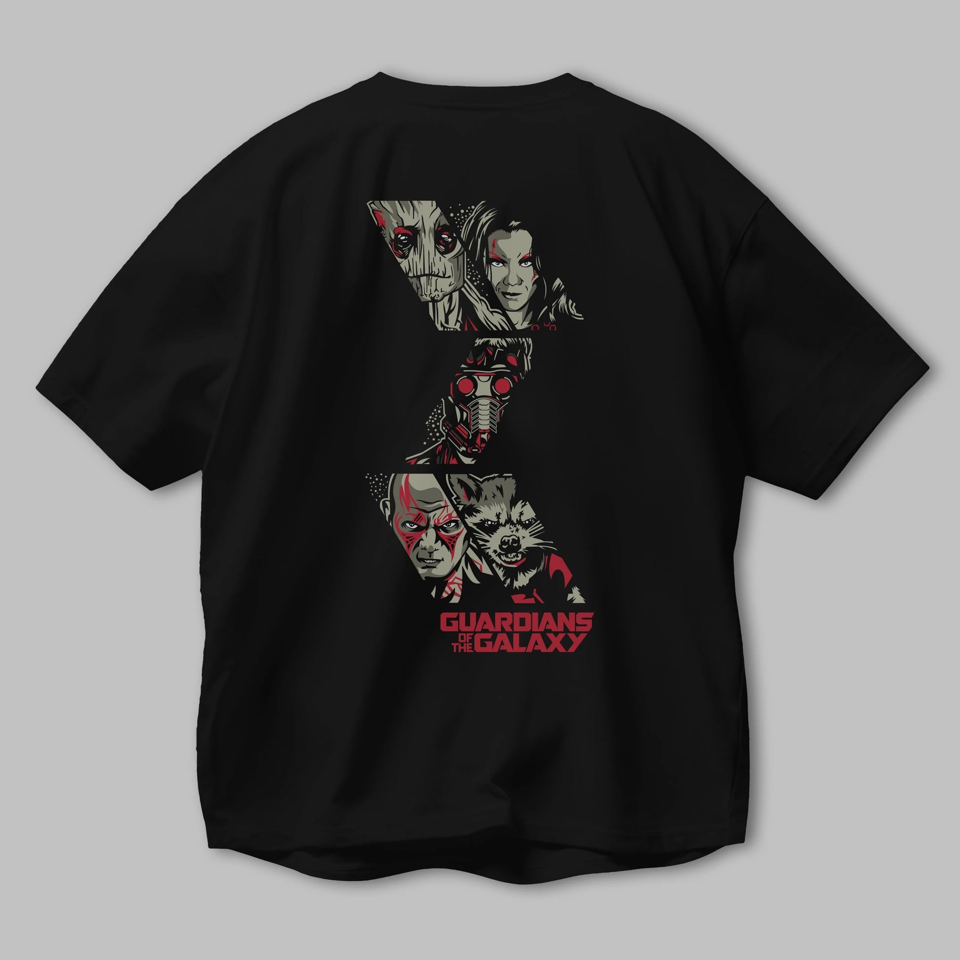 Guardians of The Galaxy (2) Arka Baskılı Oversize t-shirt Erkek Kadın Unisex %100 Pamuk Bisiklet Yaka tişort