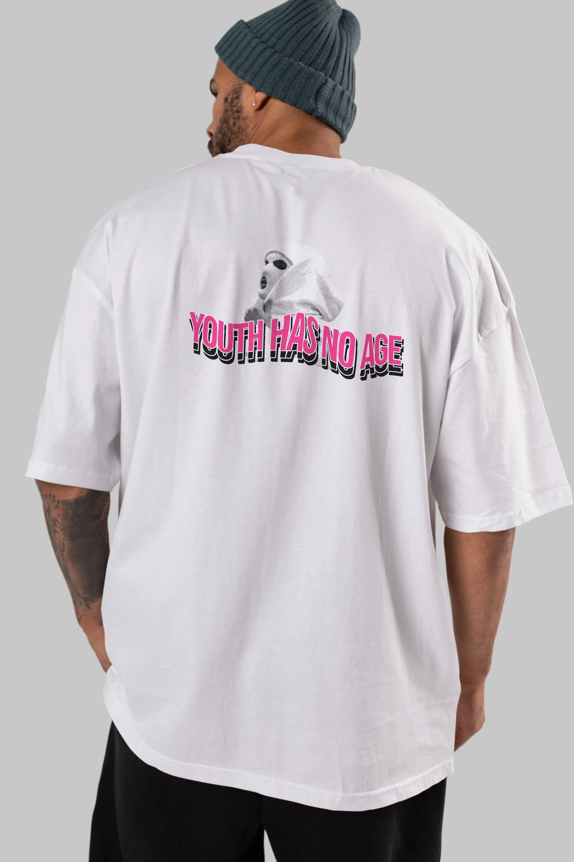 Youth Has No Age Arka Baskılı Oversize t-shirt Erkek Kadın Unisex