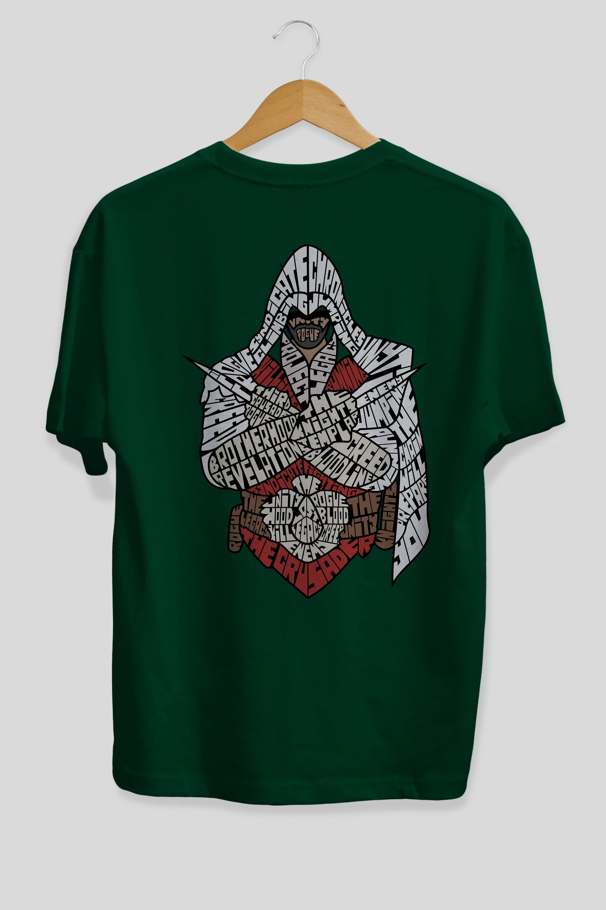 Assassins Arka Baskılı Oversize t-shirt %100 pamuk Erkek Kadın Unisex
