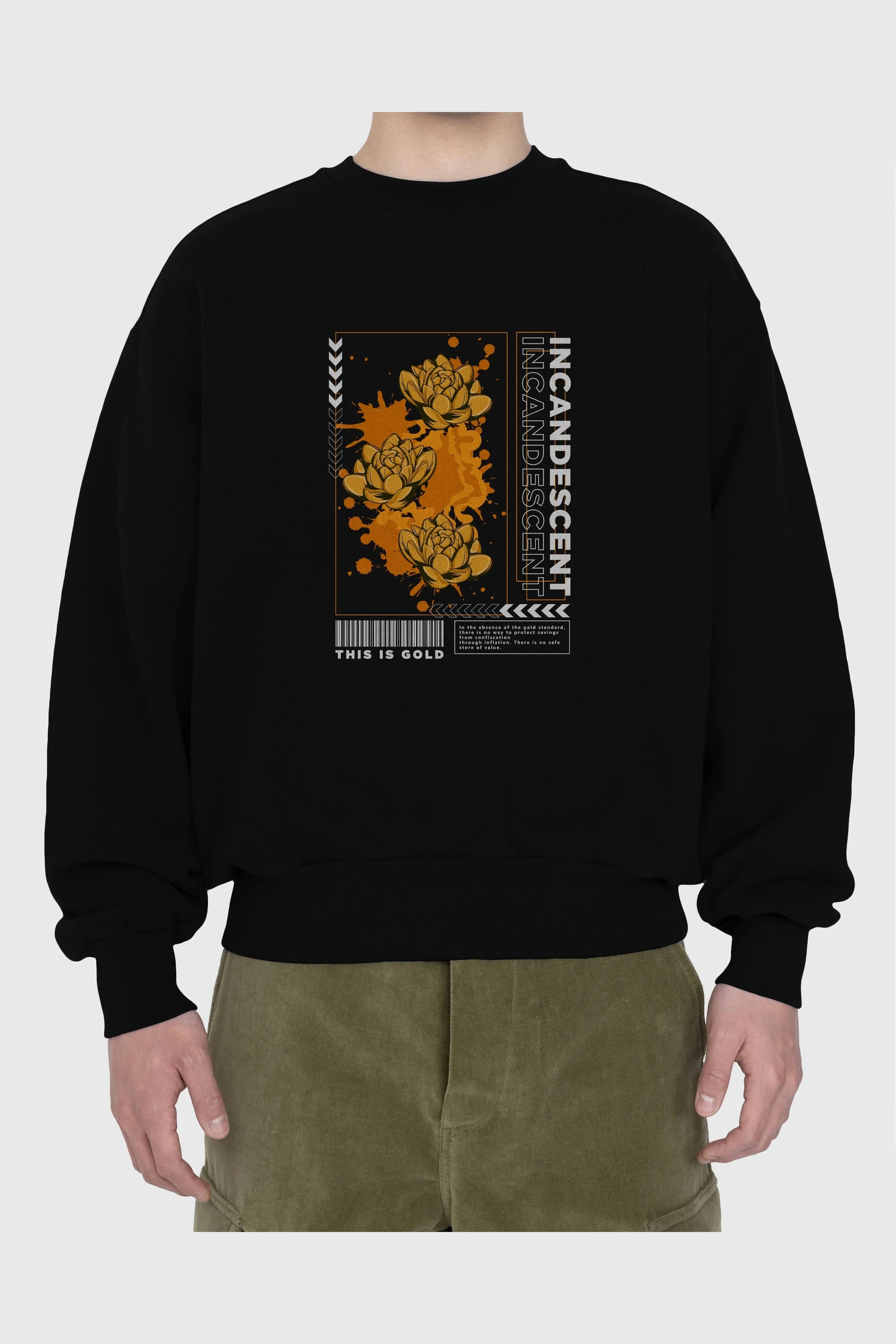 Incandescent Ön Baskılı Oversize Sweatshirt Erkek Kadın Unisex