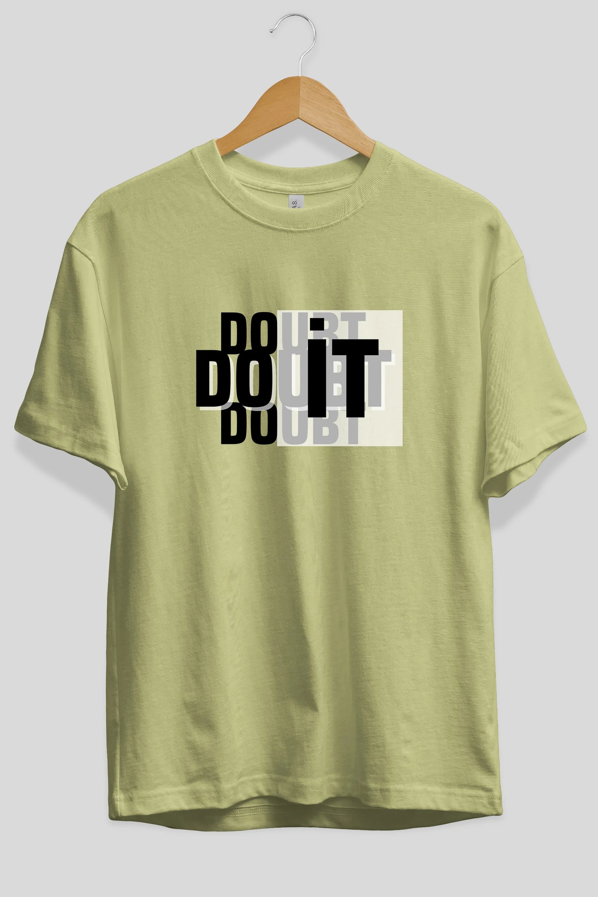 Do it Yazılı Ön Baskılı Oversize t-shirt Erkek Kadın Unisex
