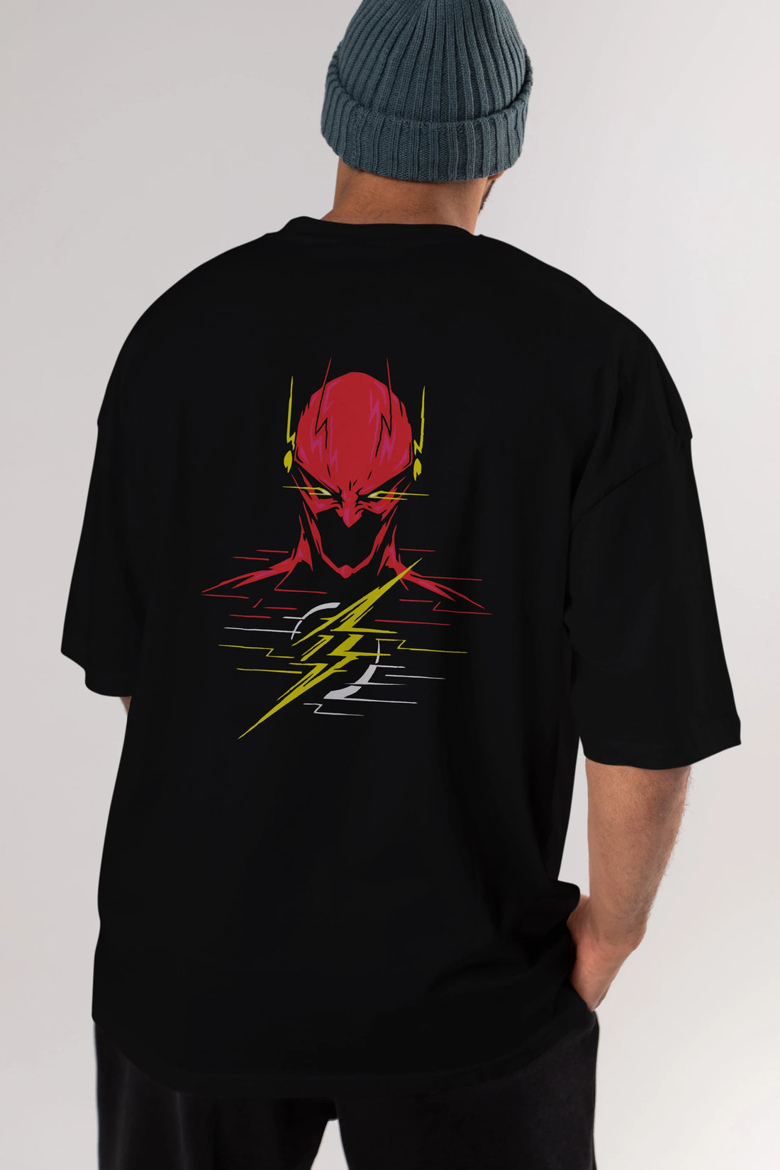 Flash Avengers (2) Arka Baskılı Oversize t-shirt Erkek Kadın Unisex %100 Pamuk Bisiklet Yaka tişort