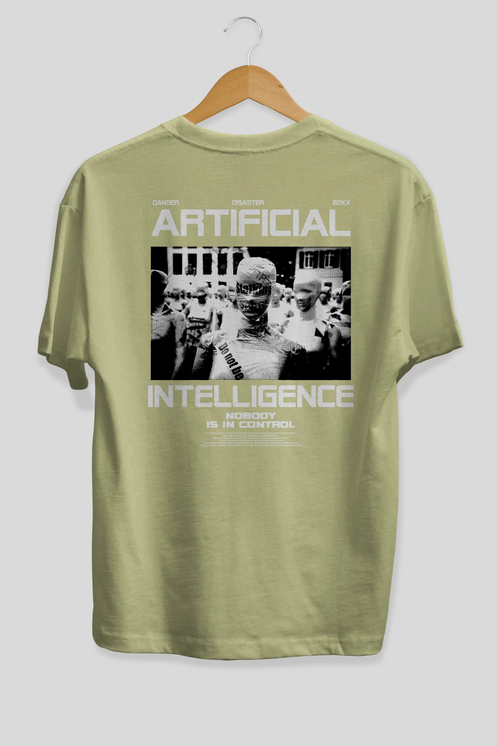 Artificial Intelligence Arka Baskılı Oversize t-shirt Erkek Kadın Unisex