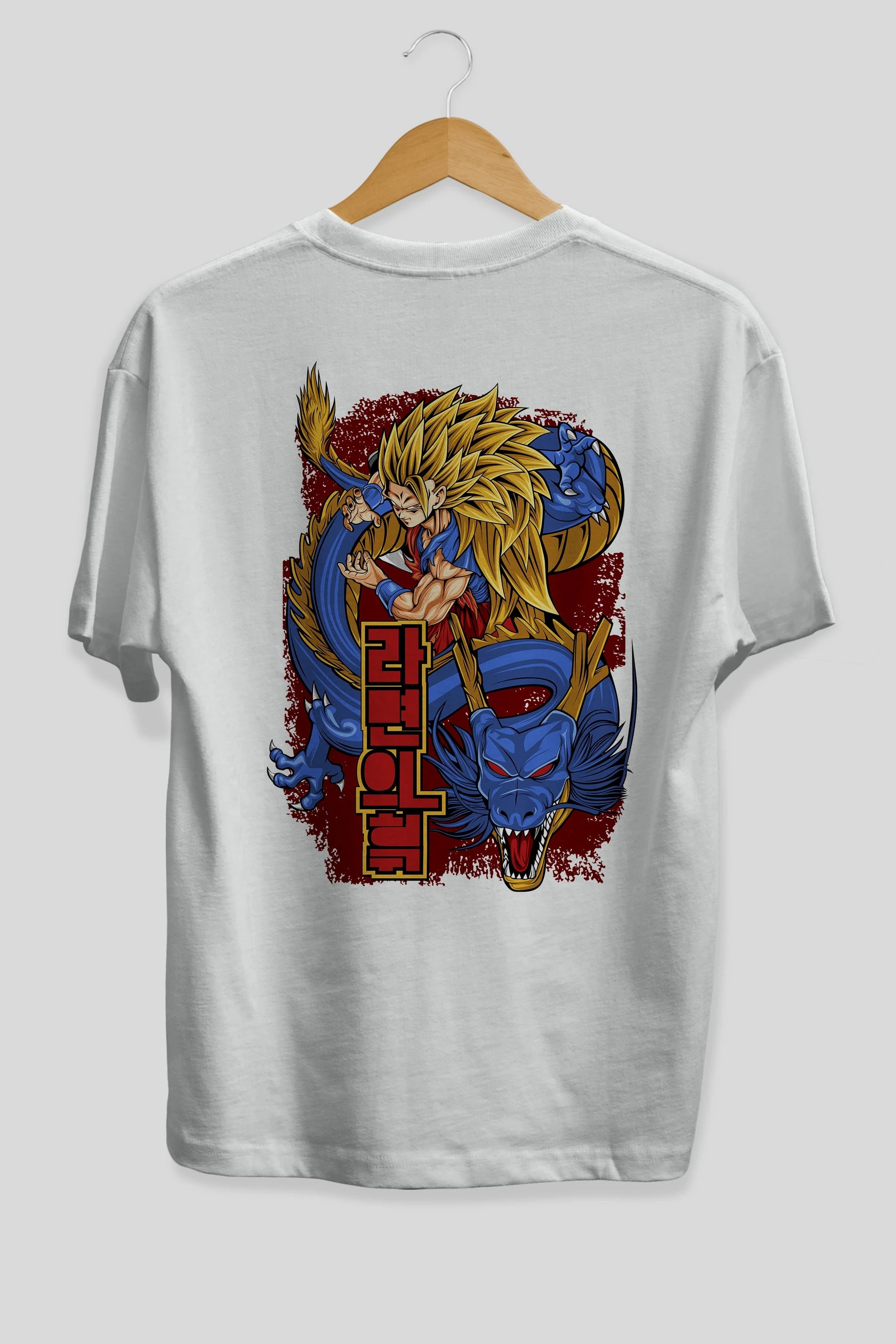 DRAGON BALL Z Anime Arka Baskılı Oversize t-shirt Erkek Kadın Unisex