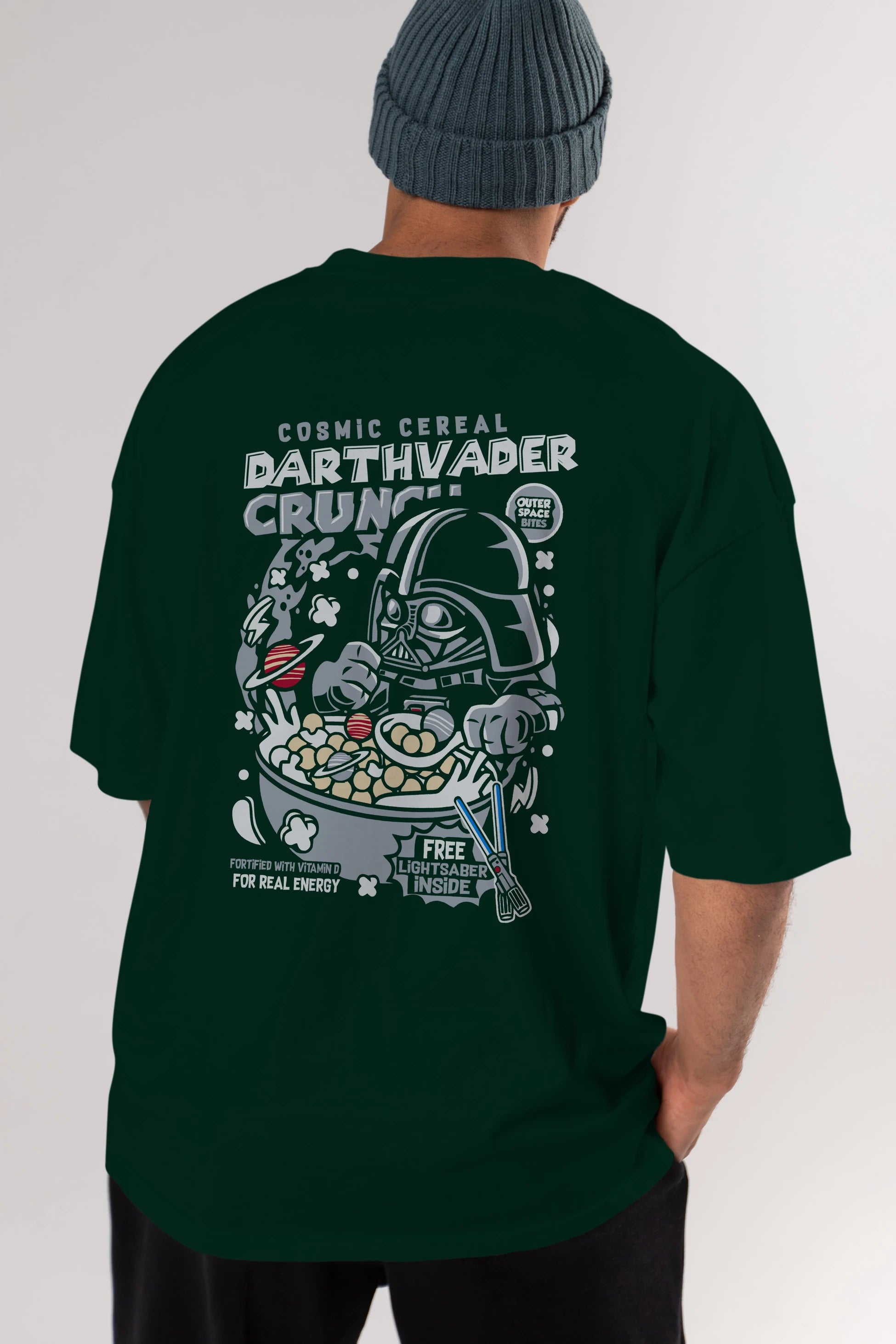 Darth Vader (2) Arka Baskılı Oversize t-shirt Erkek Kadın Unisex %100 Pamuk Bisiklet Yaka tişort
