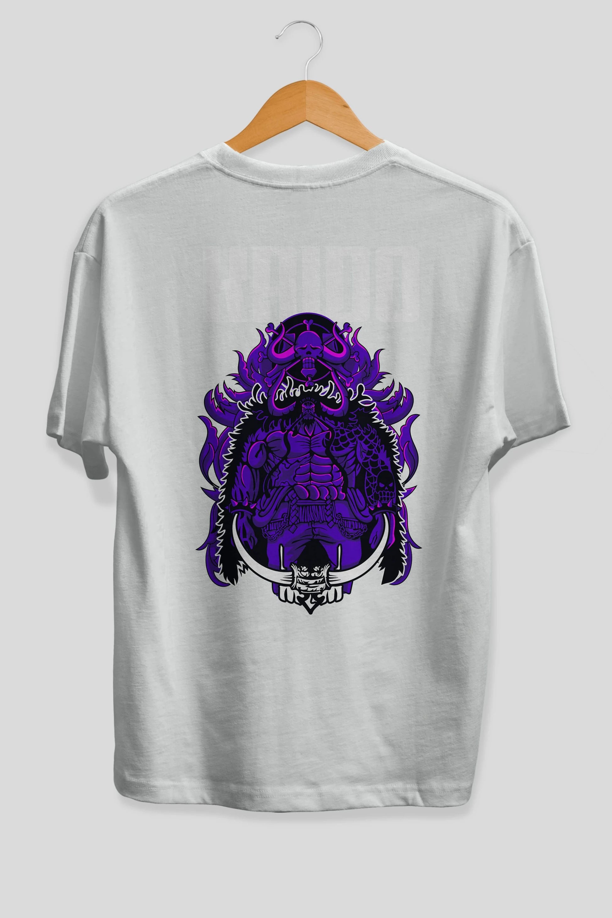 Kaido Anime Arka Baskılı Oversize t-shirt Erkek Kadın Unisex %100 pamuk tişort