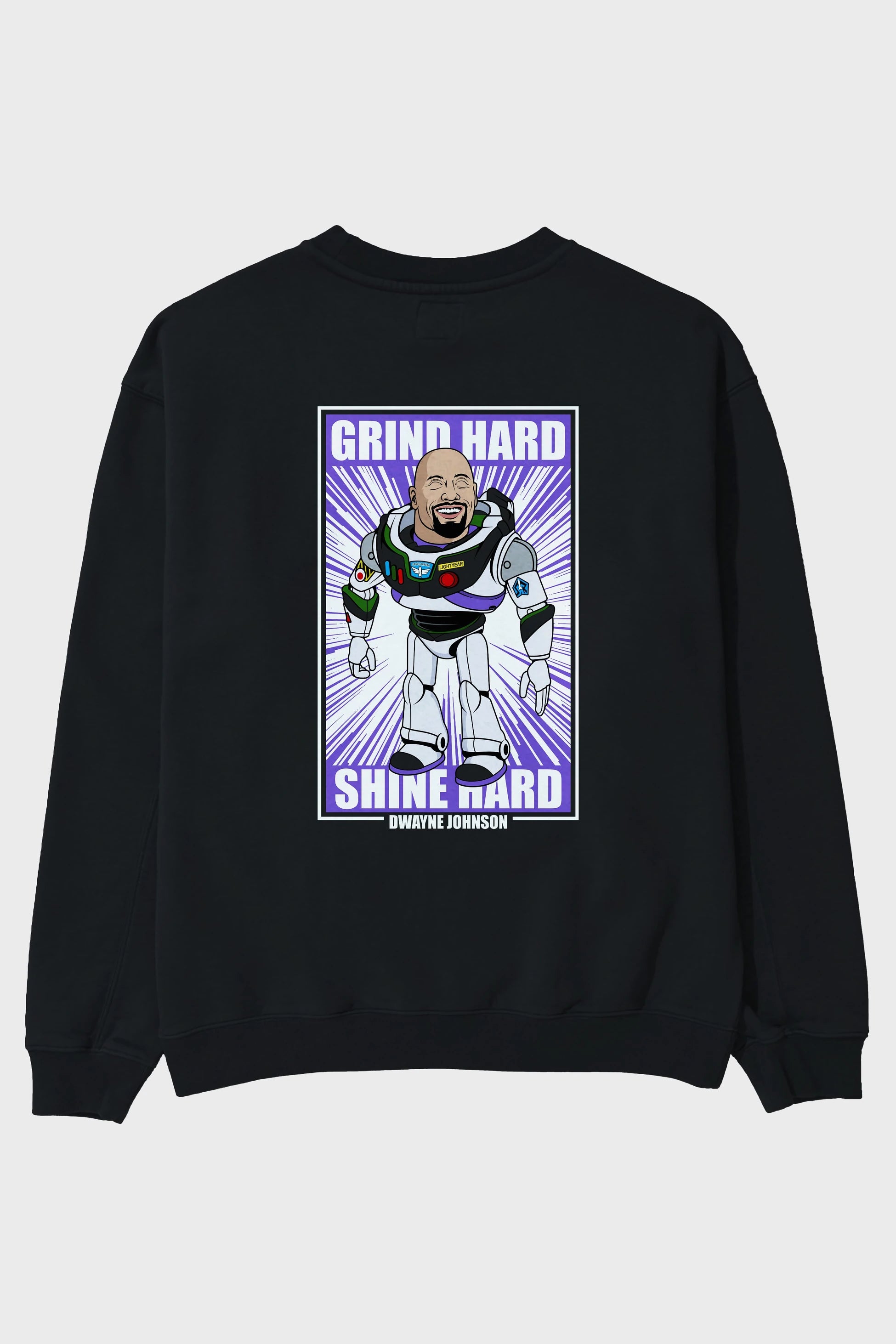 Dwayne Johnson Buzz Lightyear Arka Baskılı Oversize Sweatshirt Erkek Kadın Unisex