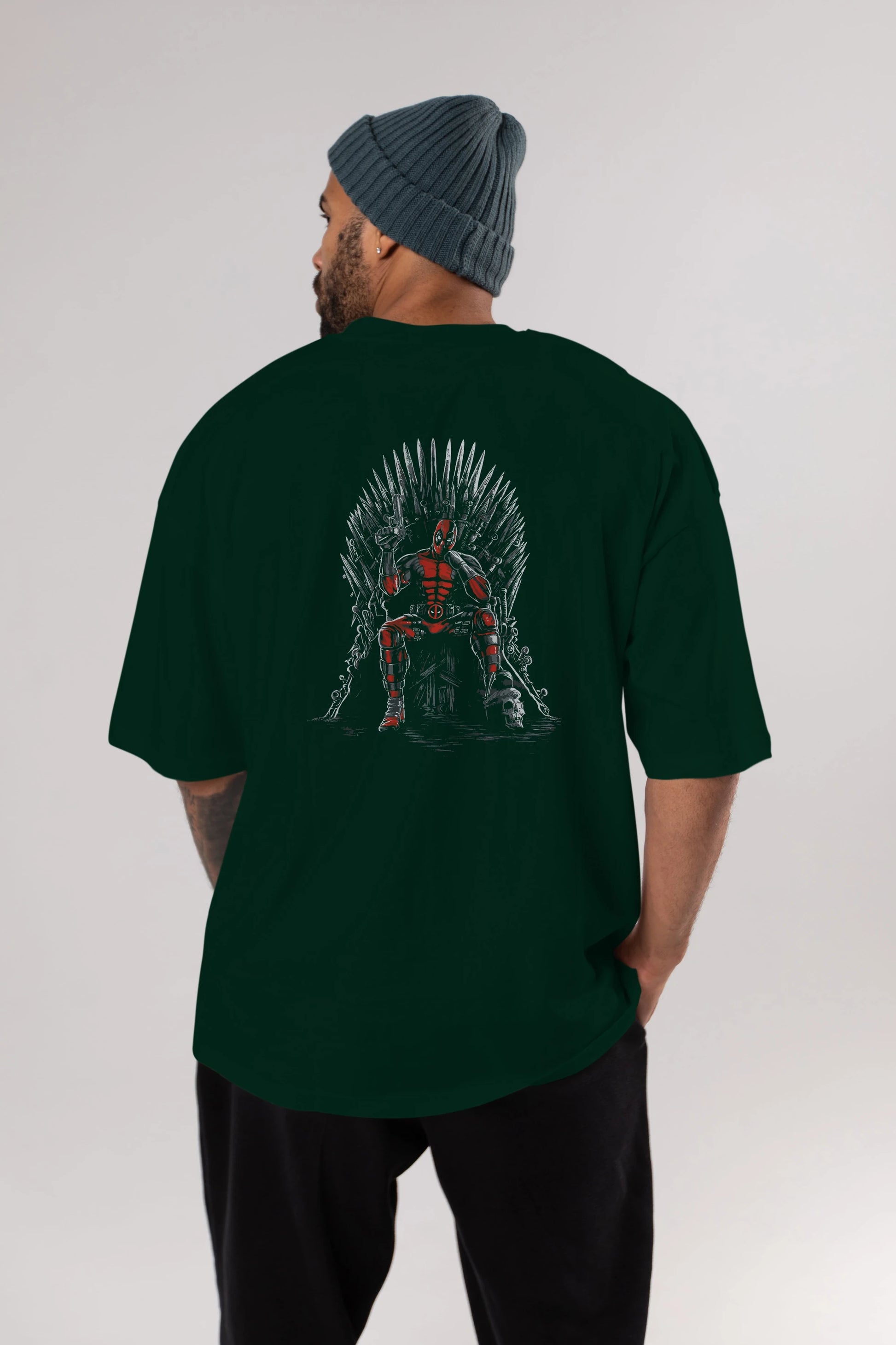 Deadpool (6) Arka Baskılı Oversize t-shirt Erkek Kadın Unisex %100 Pamuk Bisiklet Yaka tişort