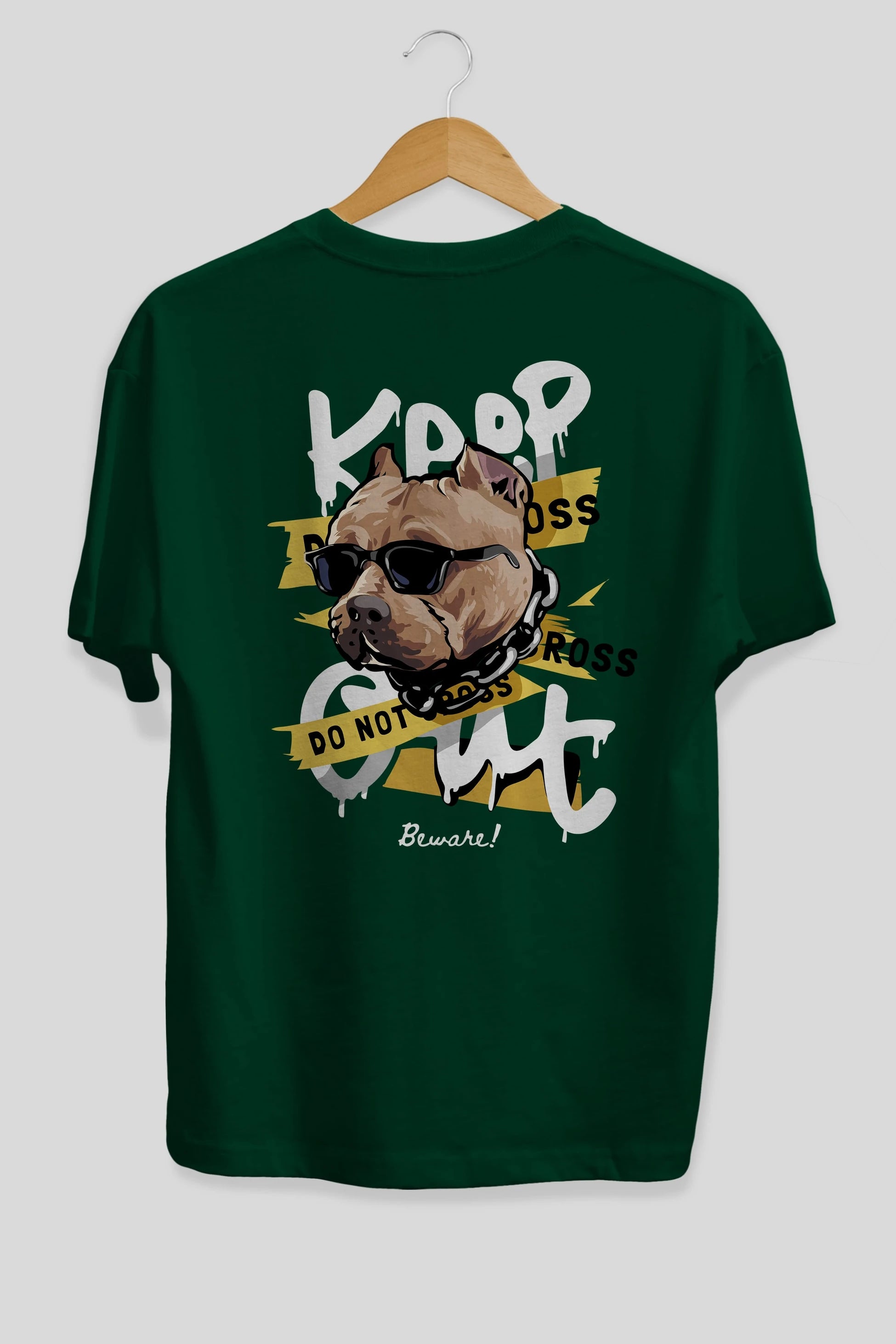 Teddy Bear Keep Arka Baskılı Oversize t-shirt Erkek Kadın Unisex %100 Pamuk