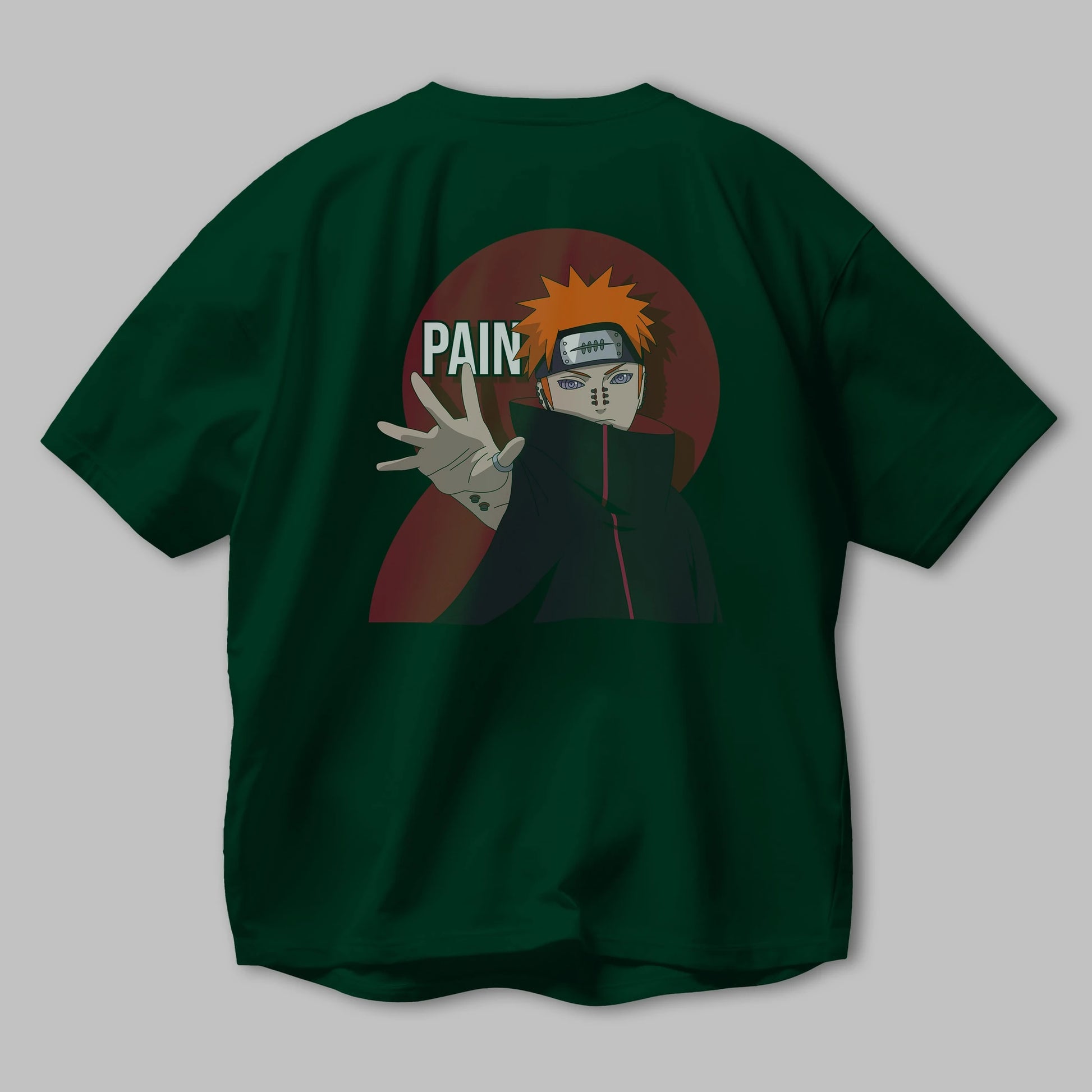 PAIN NARUTO Anime Arka Baskılı Oversize t-shirt Erkek Kadın Unisex