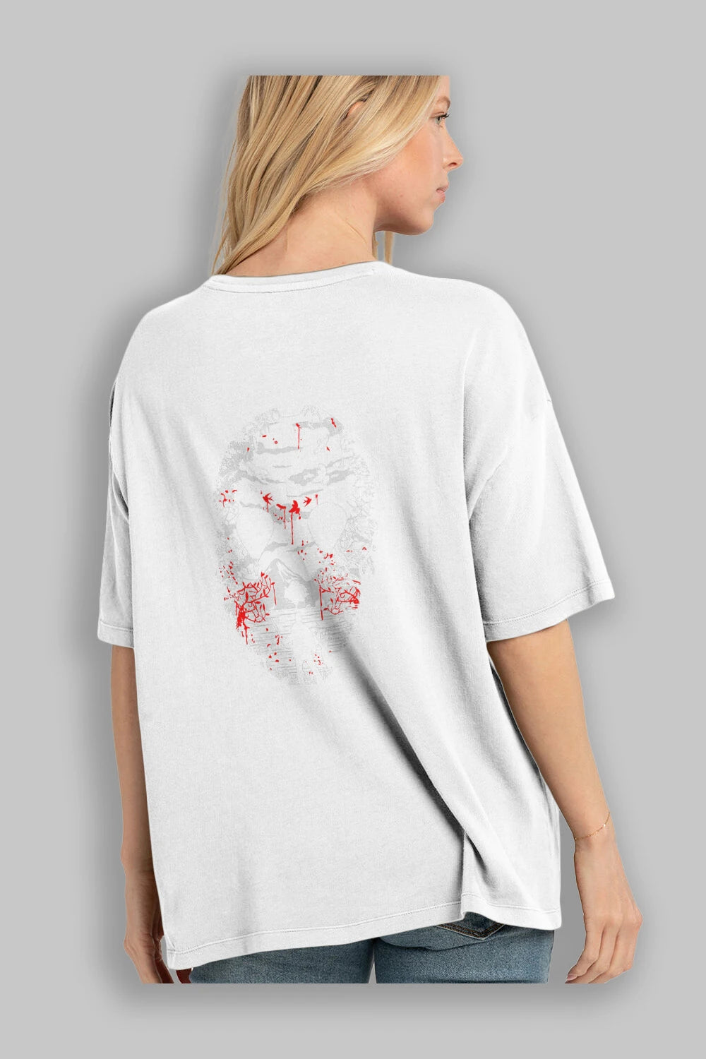 Crystal Lake Arka Baskılı Oversize t-shirt %100 pamuk Erkek Kadın Unisex