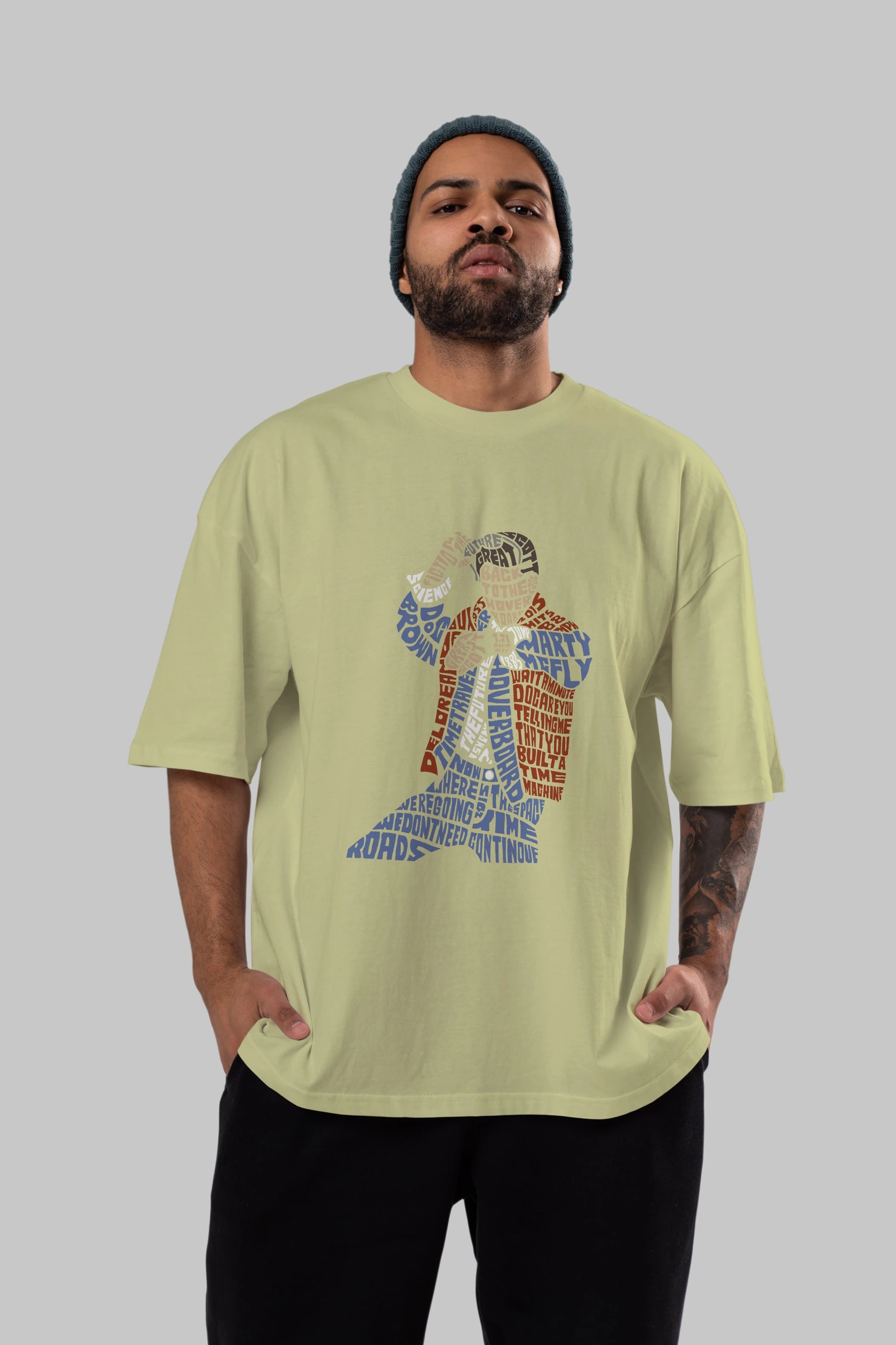 Back To The Hoverboard Ön Baskılı Oversize t-shirt %100 pamuk Erkek Kadın Unisex