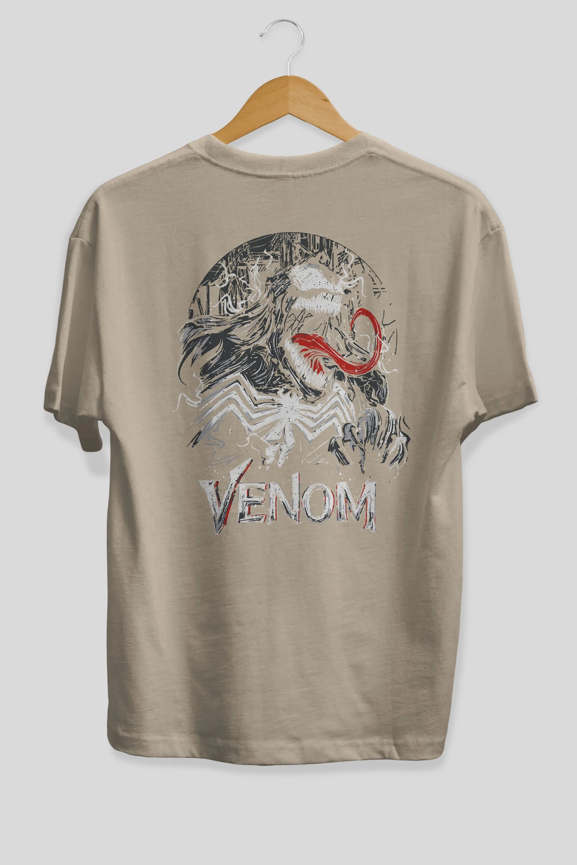 Venom (13) Arka Baskılı Oversize t-shirt Erkek Kadın Unisex %100 Pamuk Bisiklet Yaka tişort