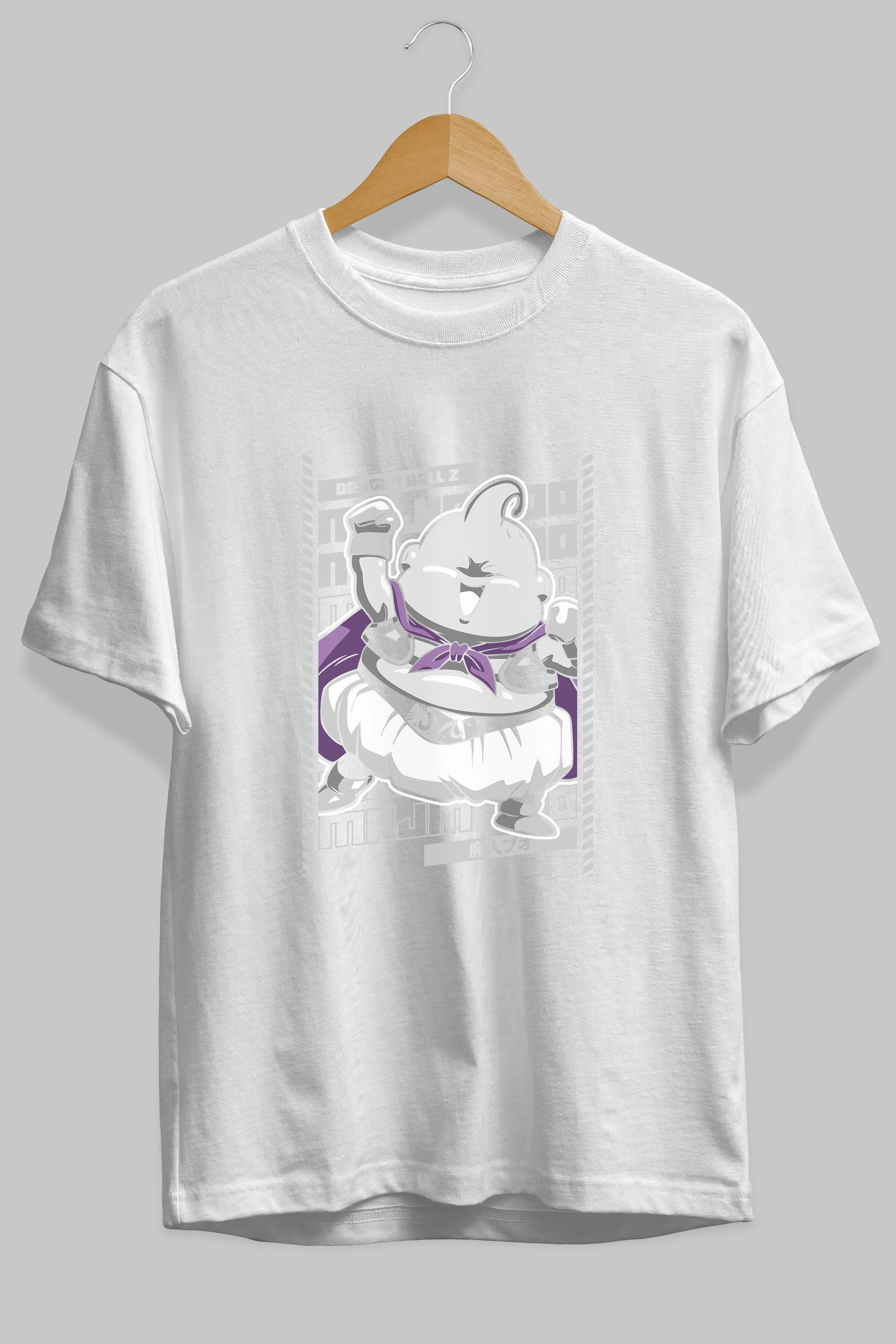 MAJIN BOO2 Anime Ön Baskılı Oversize t-shirt %100 pamuk Erkek Kadın Unisex