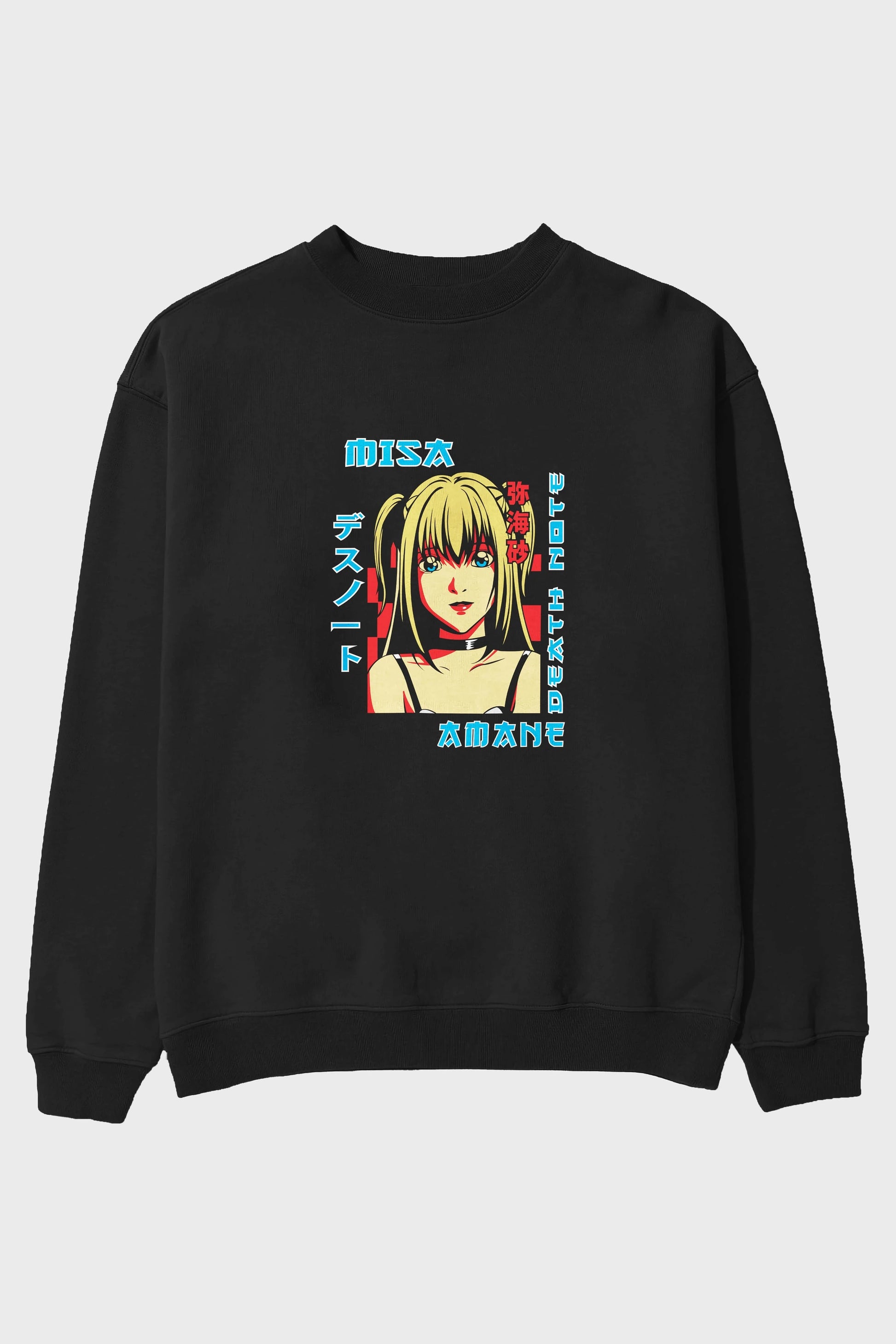 MISA-DEATH NOTE Anime Ön Baskılı Oversize Sweatshirt Erkek Kadın Unisex
