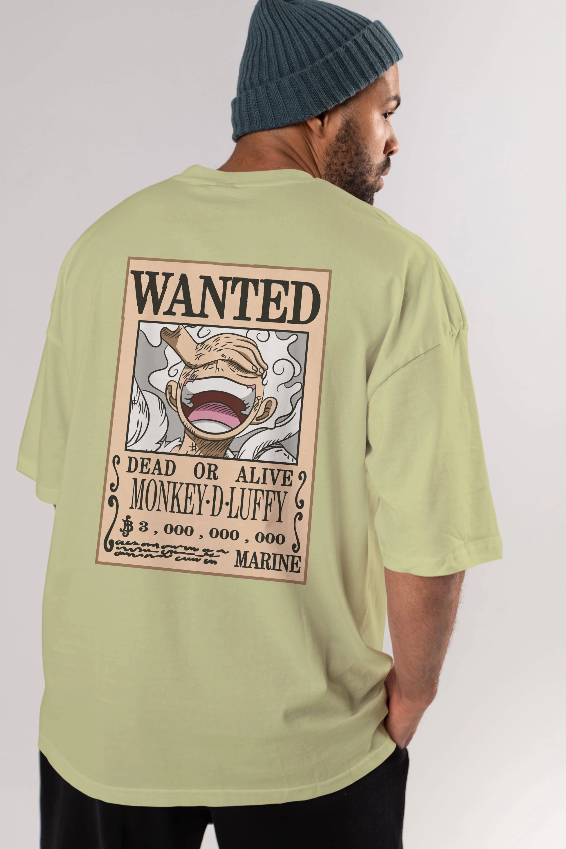 CARTEL LUFFY GEAR 5 Anime Arka Baskılı Oversize t-shirt Erkek Kadın Unisex