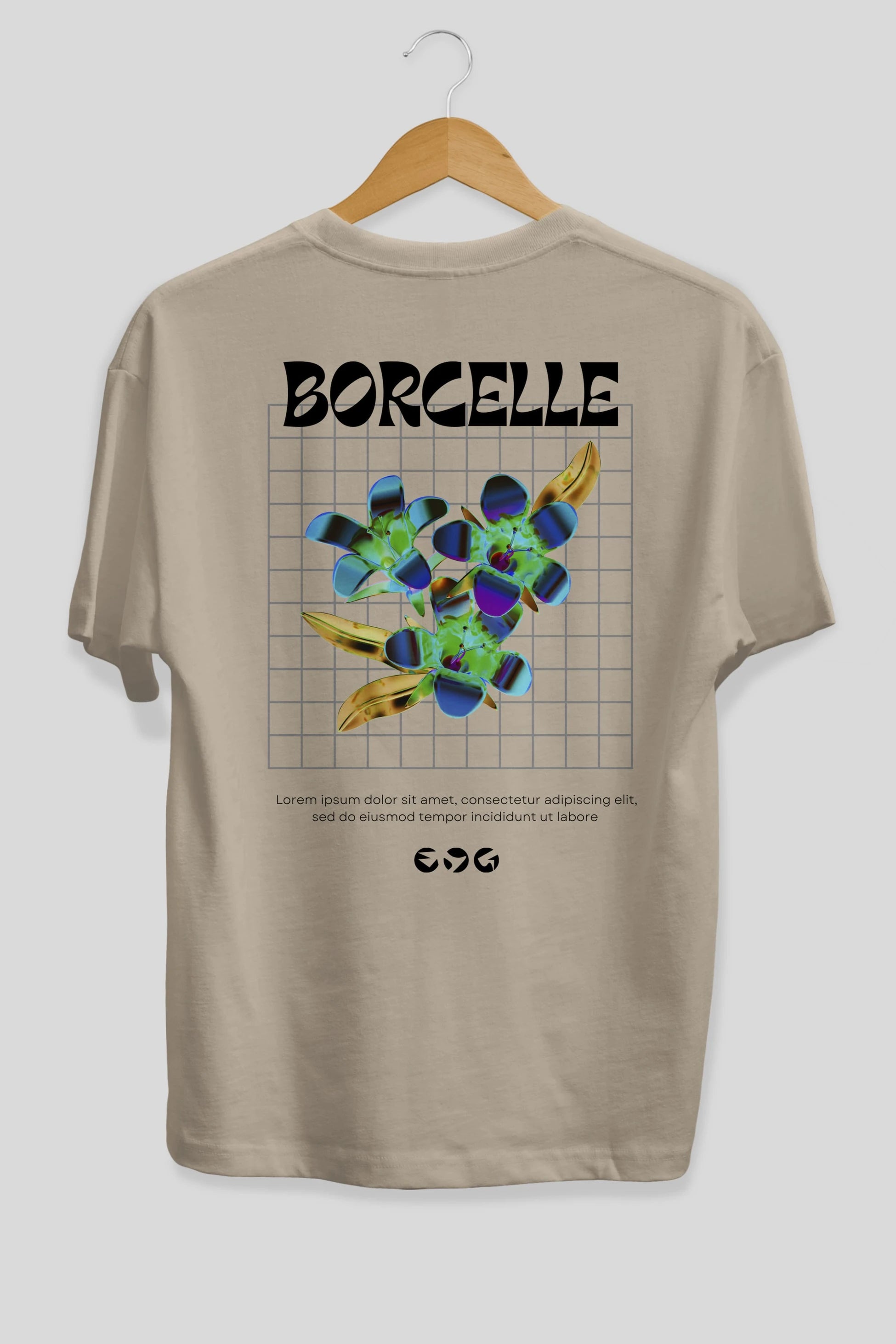 Borcelle Streetwear Arka Baskılı Oversize t-shirt Erkek Kadın Unisex