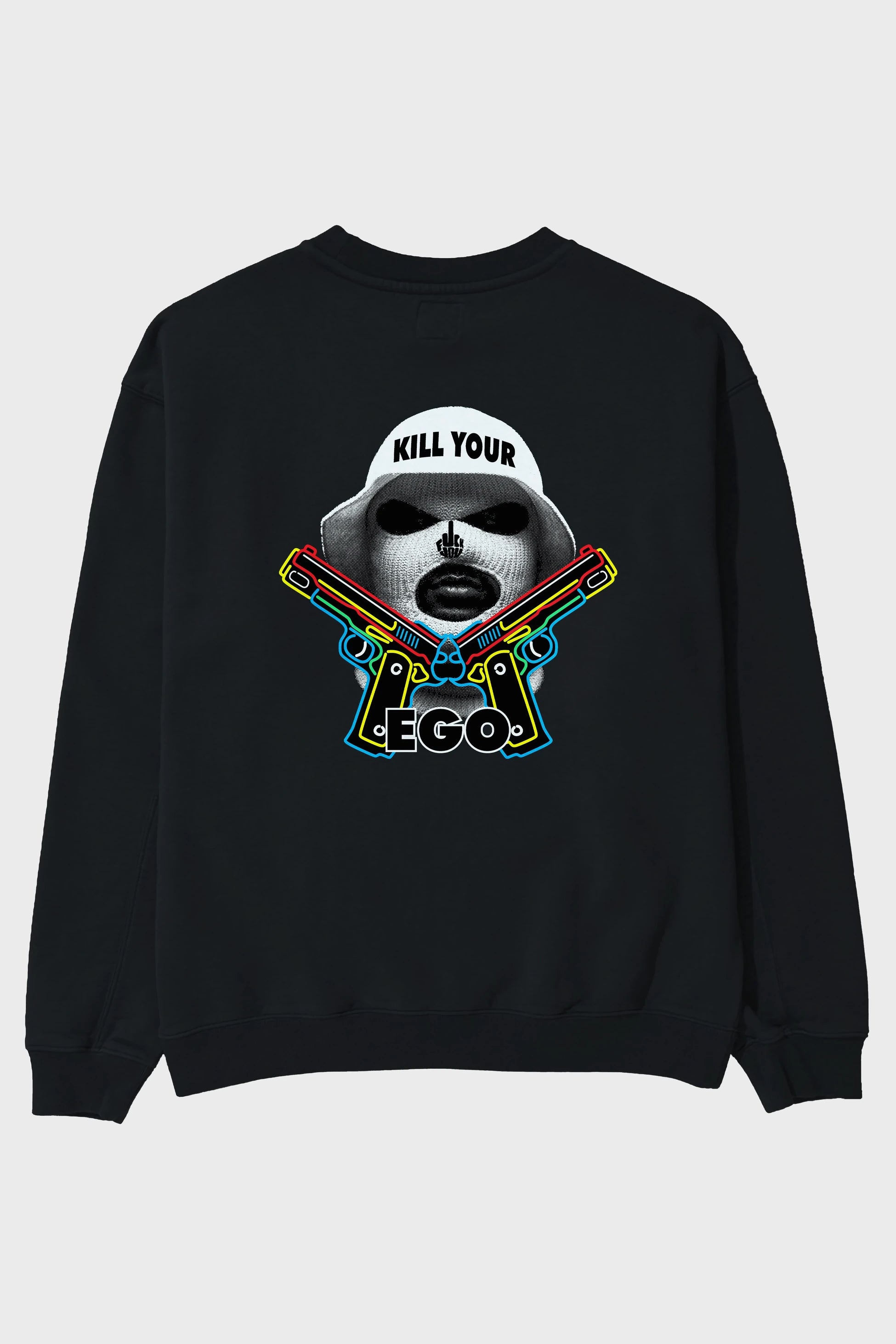 Kill Your Ego Arka Baskılı Oversize Sweatshirt Erkek Kadın Unisex