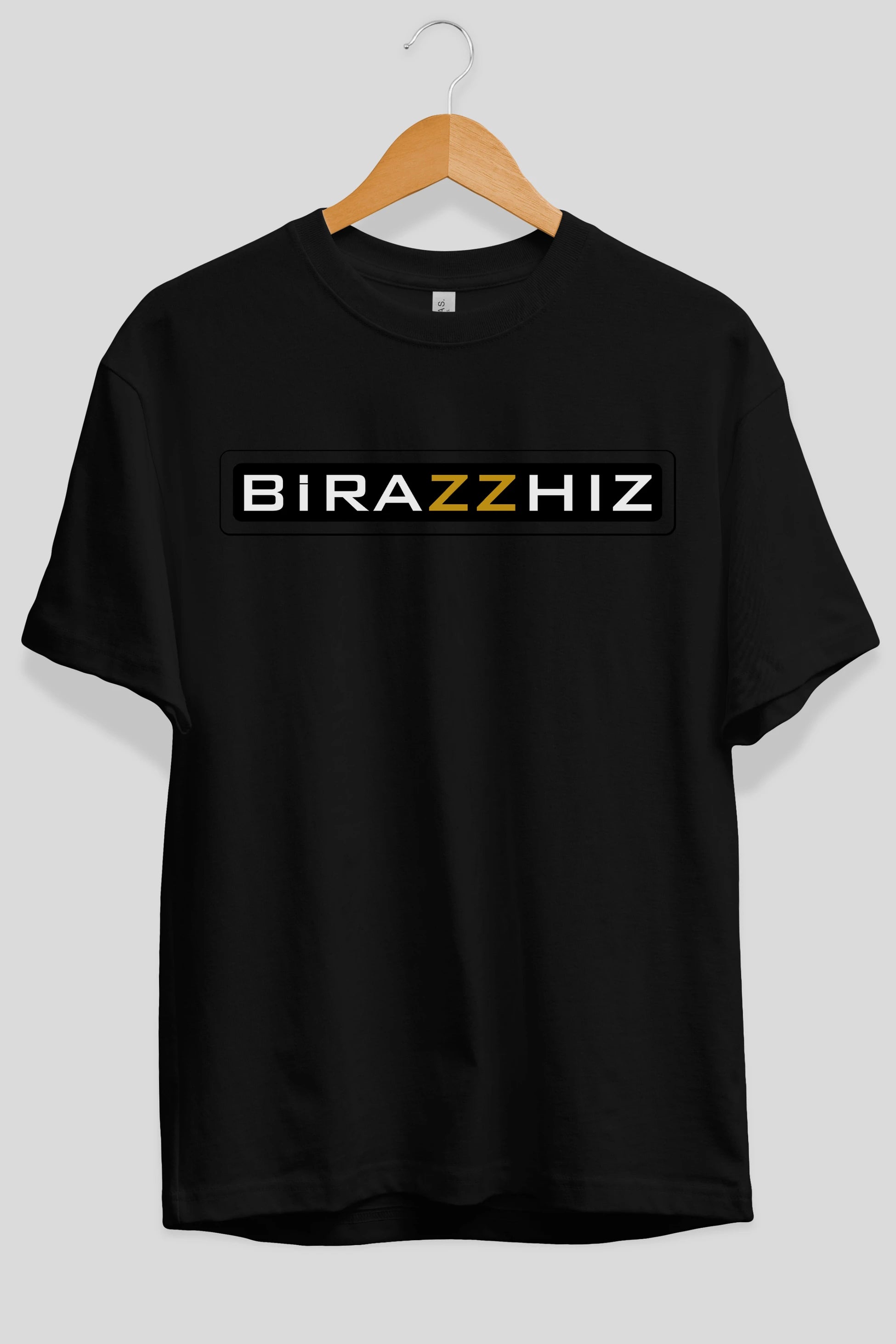 Birazzhız Ön Baskılı Oversize t-shirt %100 pamuk Erkek Kadın Unisex