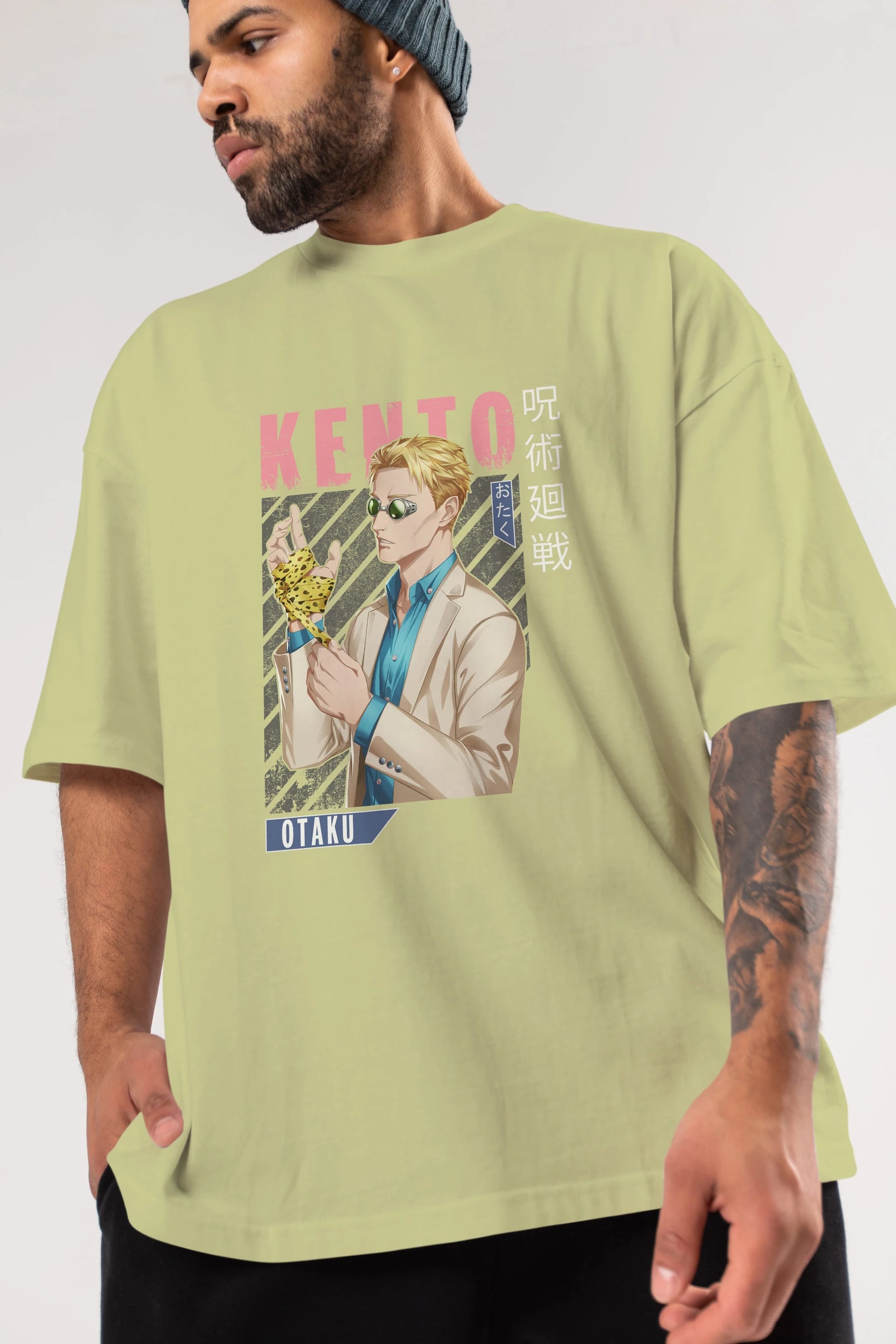 Kento Nanami Anime Ön Baskılı Oversize t-shirt %100 pamuk Erkek Kadın Unisex