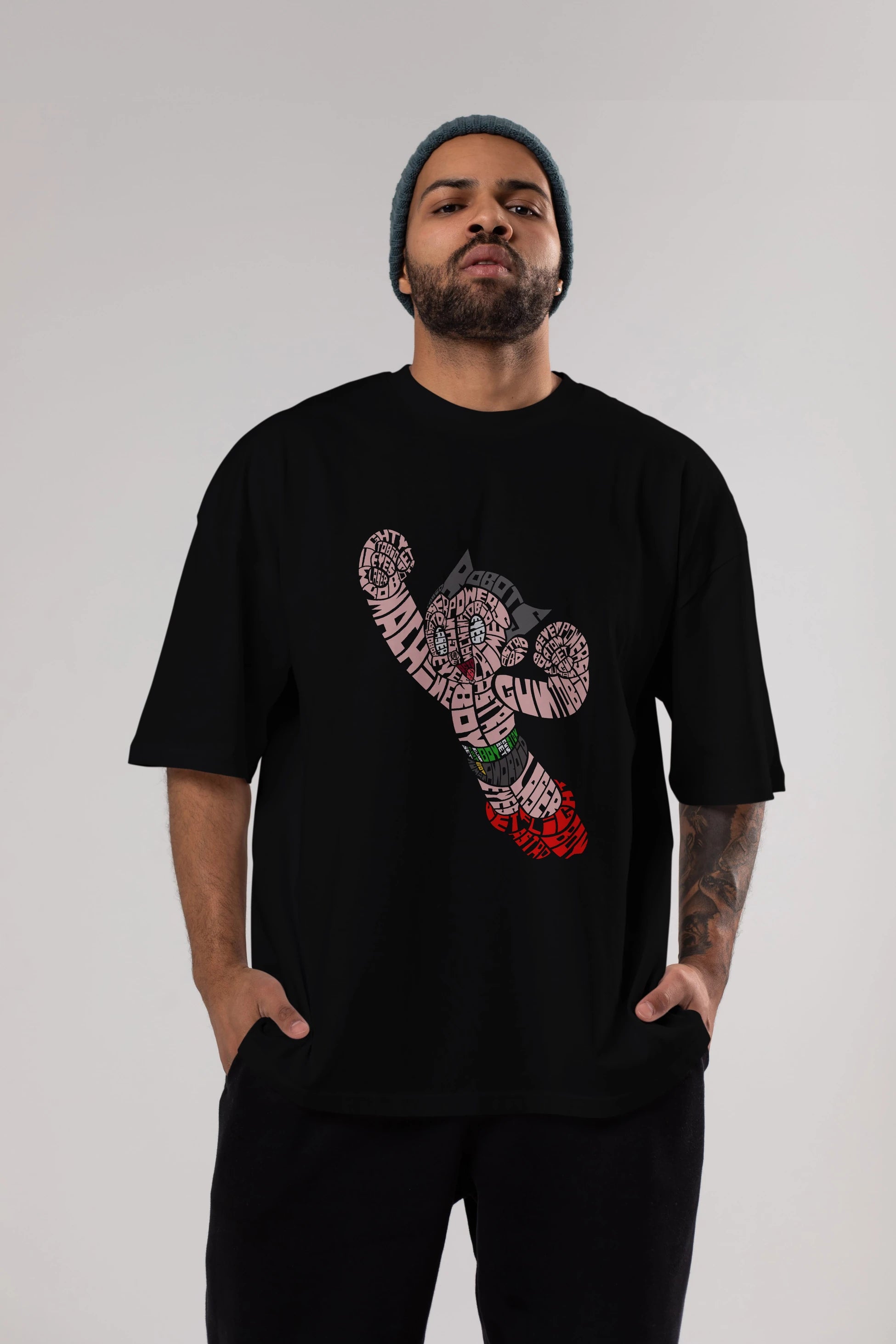 Astroboy Ön Baskılı Oversize t-shirt %100 pamuk Erkek Kadın Unisex