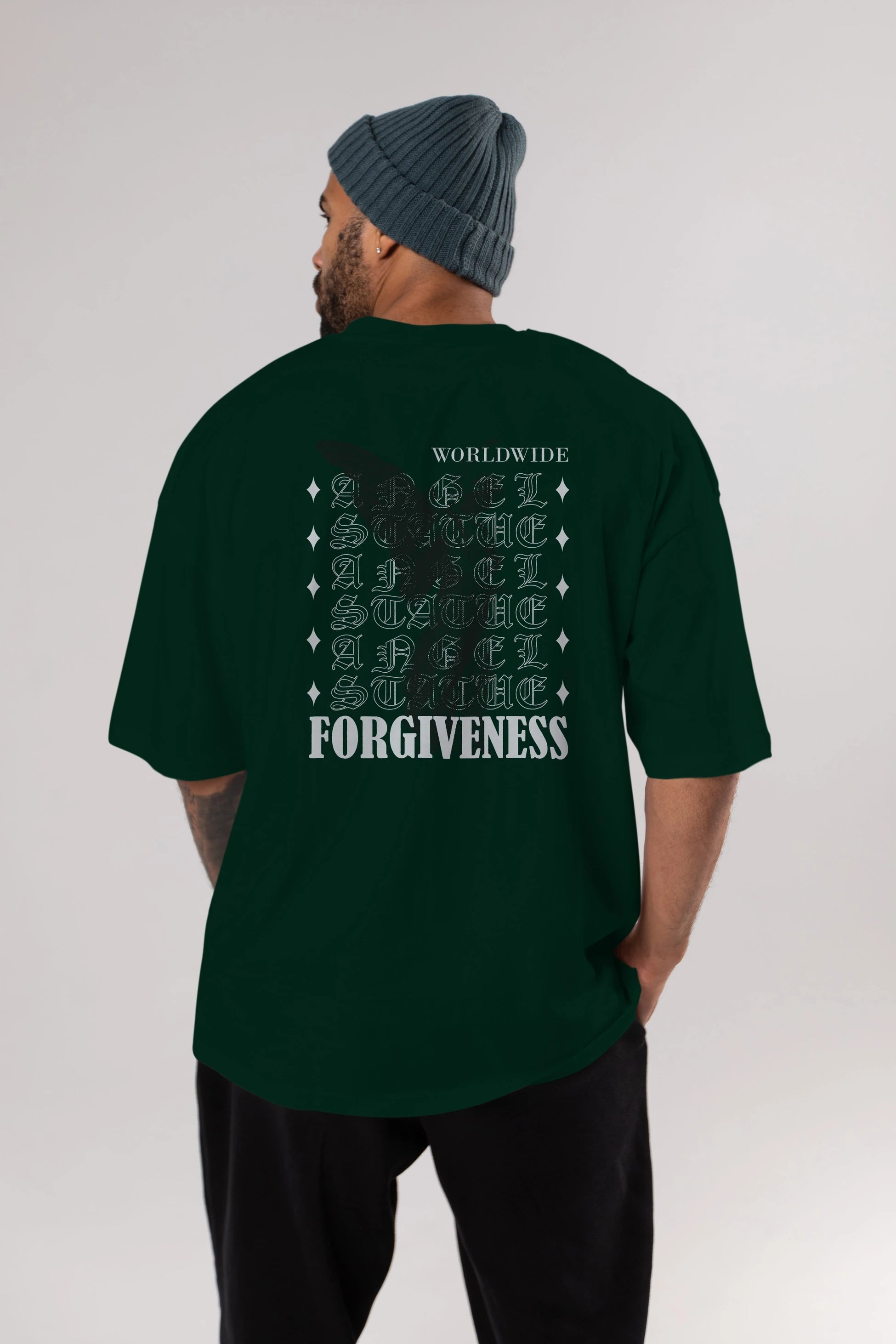 Angel Forgiveness Arka Baskılı Oversize t-shirt Erkek Kadın Unisex