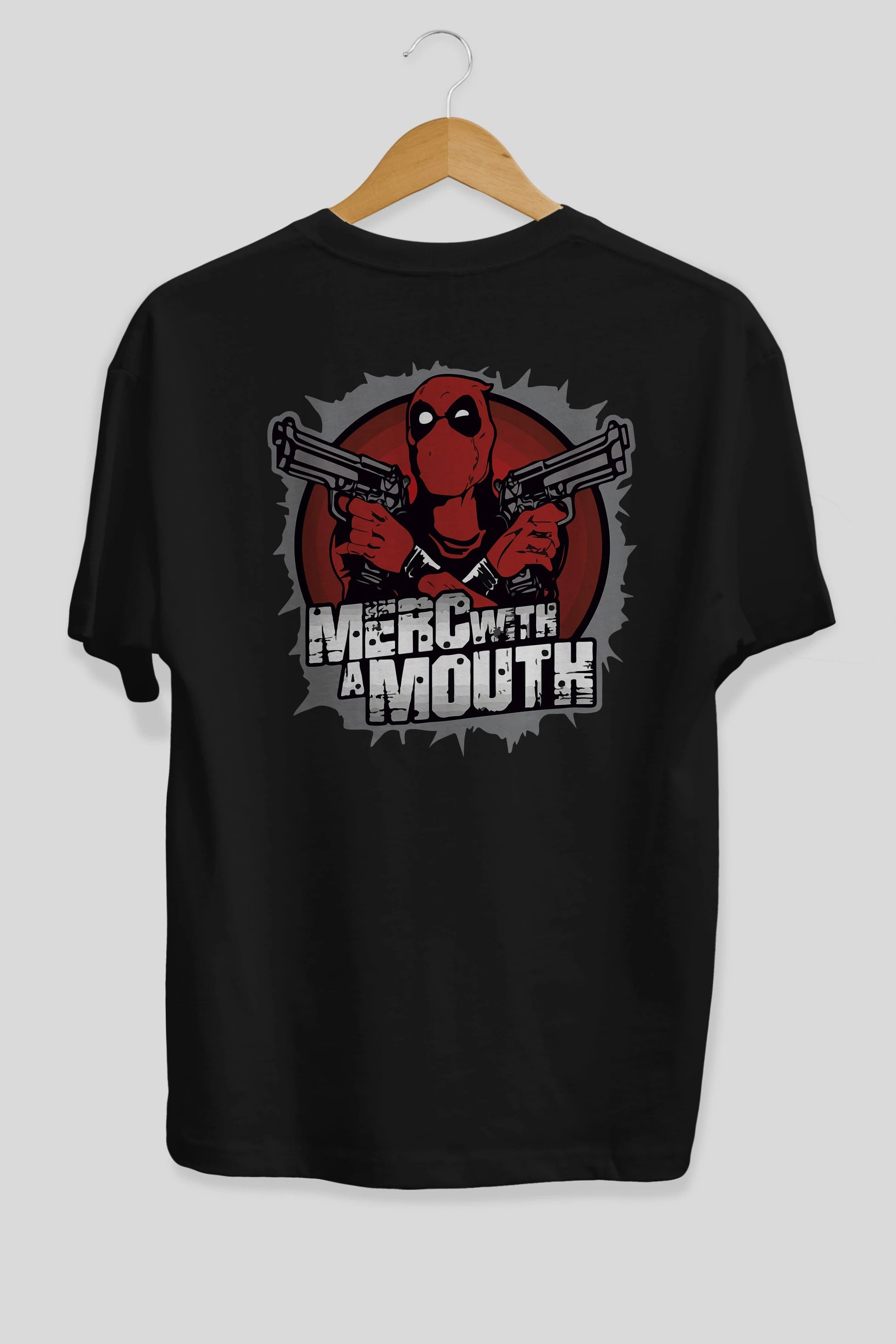 Deadpool (13) Arka Baskılı Oversize t-shirt Erkek Kadın Unisex %100 Pamuk Bisiklet Yaka tişort