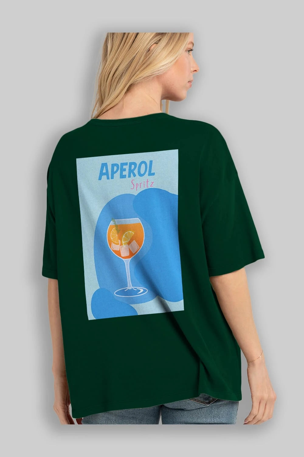 Aperol Spritz 10 Arka Baskılı Oversize t-shirt Erkek Kadın Unisex %100 Pamuk Bisiklet Yaka tişort