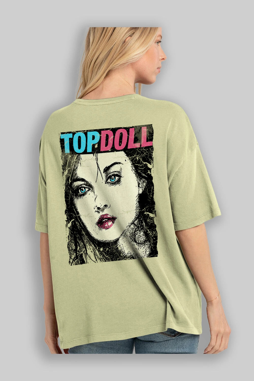 Topdoll Streetwear Arka Baskılı Oversize t-shirt Erkek Kadın Unisex