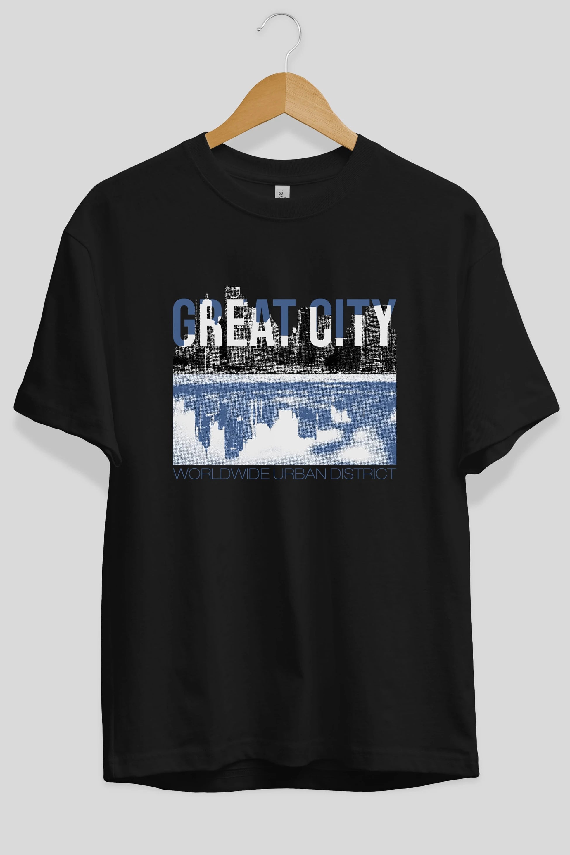 Great City Ön Baskılı Oversize t-shirt Erkek Kadın Unisex