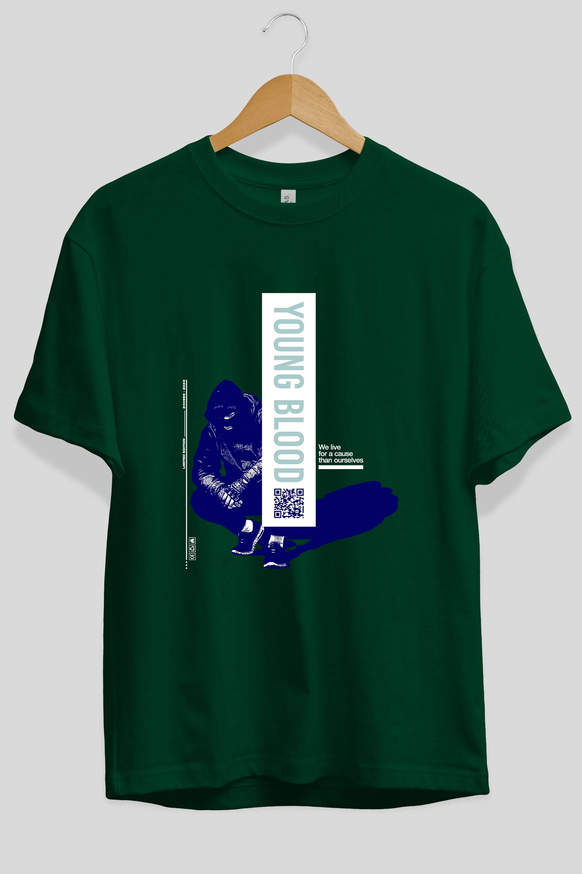 Young Blood Ön Baskılı Oversize t-shirt Erkek Kadın Unisex