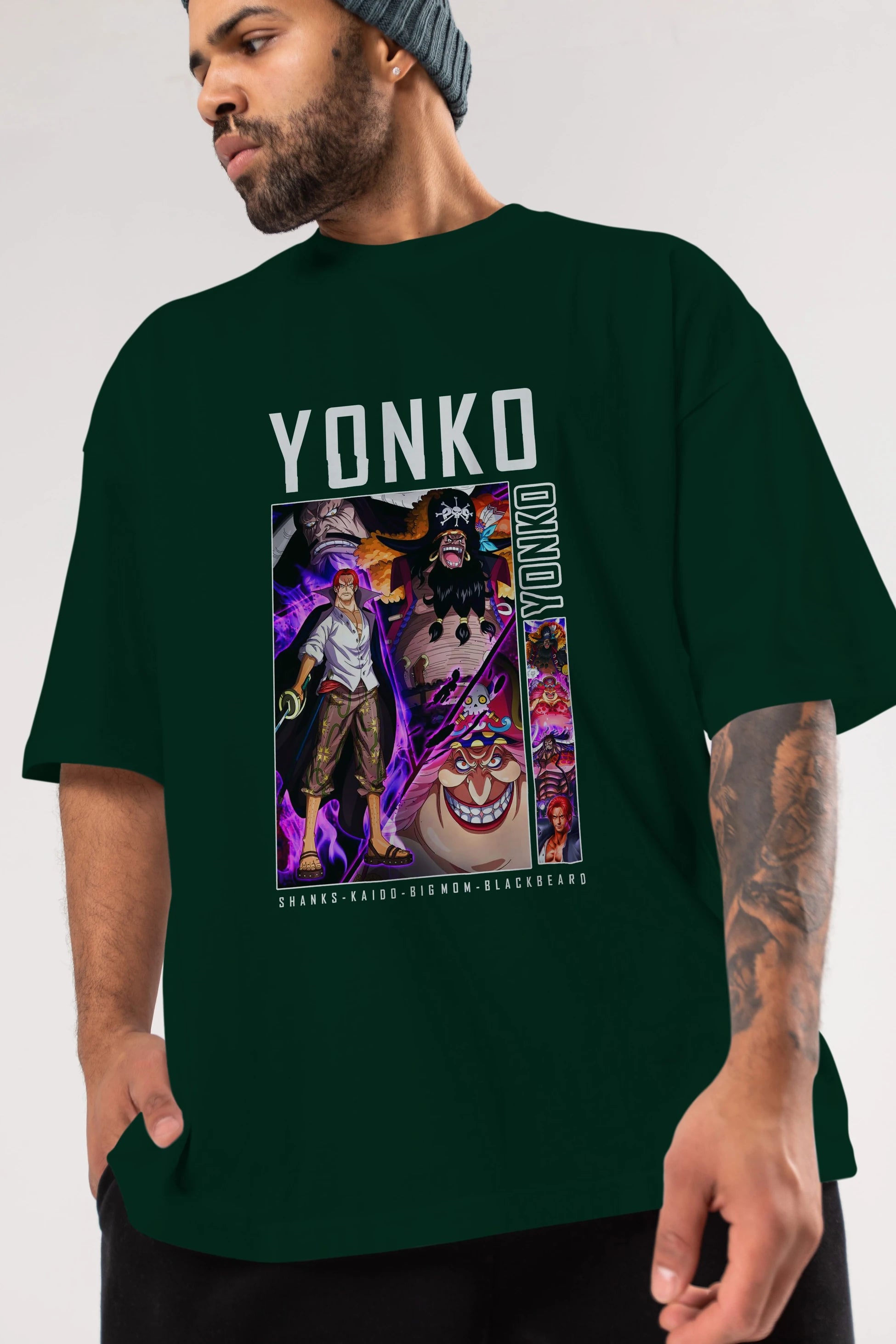 Yonko Anime Ön Baskılı Oversize t-shirt Erkek Kadın Unisex