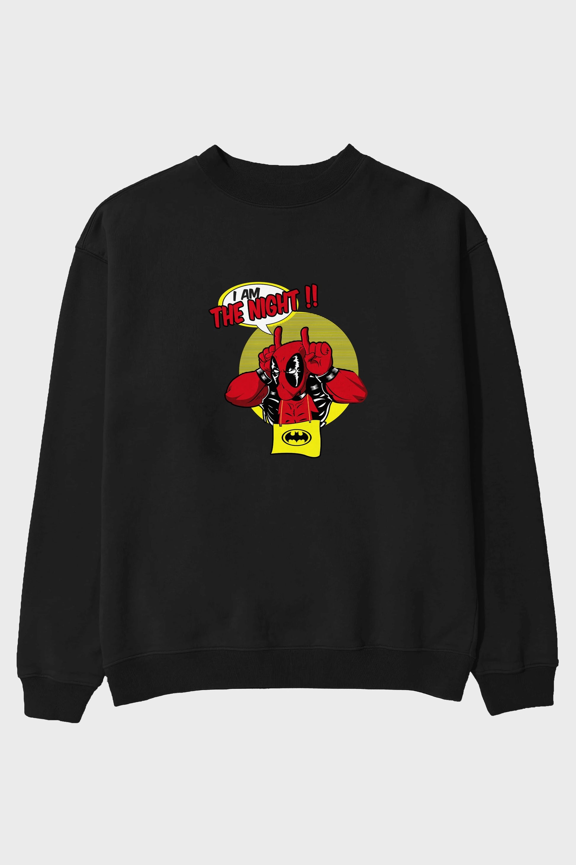 Deadpool (1) Ön Baskılı Oversize Sweatshirt Erkek Kadın Unisex