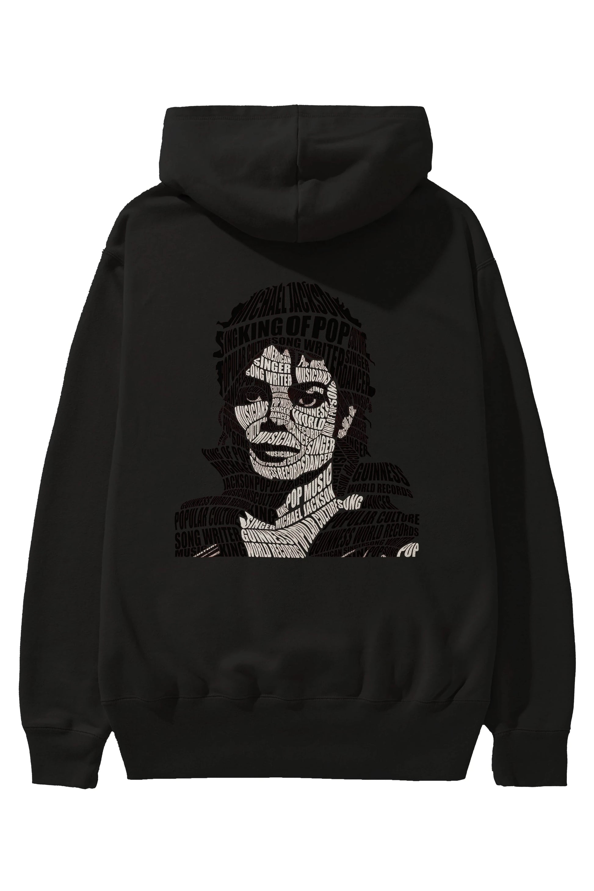 Michael Jackson Calligram Arka Baskılı Hoodie Oversize Kapüşonlu Sweatshirt Erkek Kadın Unisex