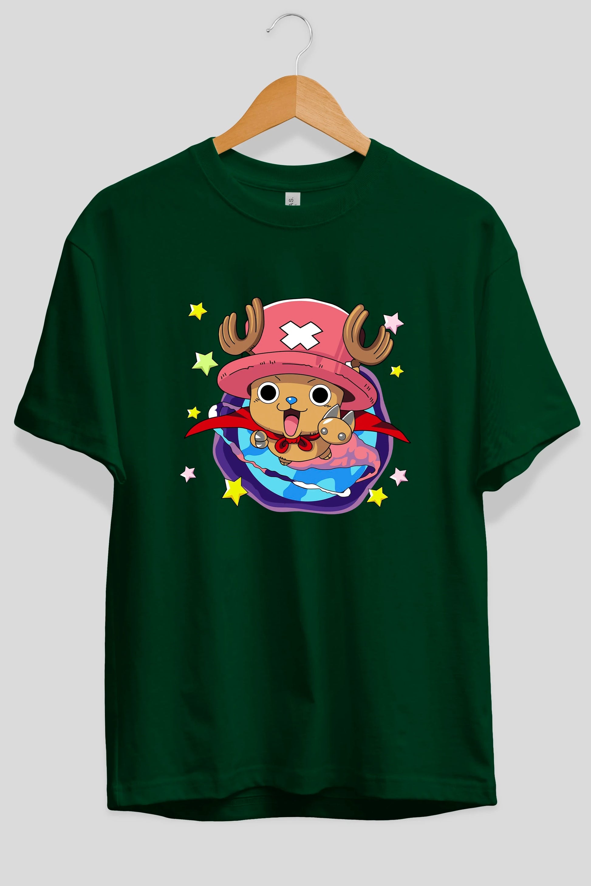 Tony Tony Chopper Anime Ön Baskılı Oversize t-shirt Erkek Kadın Unisex