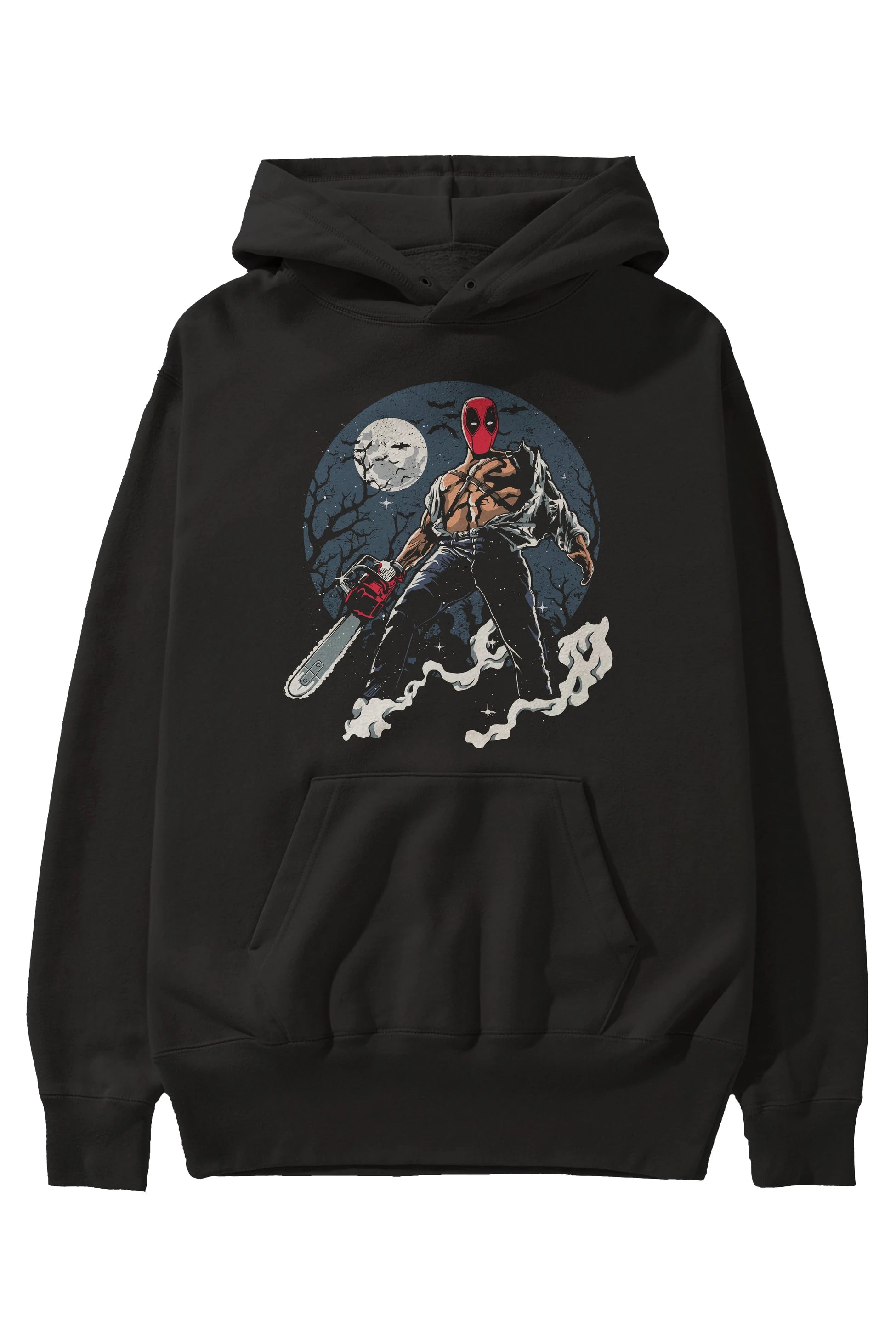 Evil Deadpool Ön Baskılı Hoodie Oversize Kapüşonlu Sweatshirt Erkek Kadın Unisex