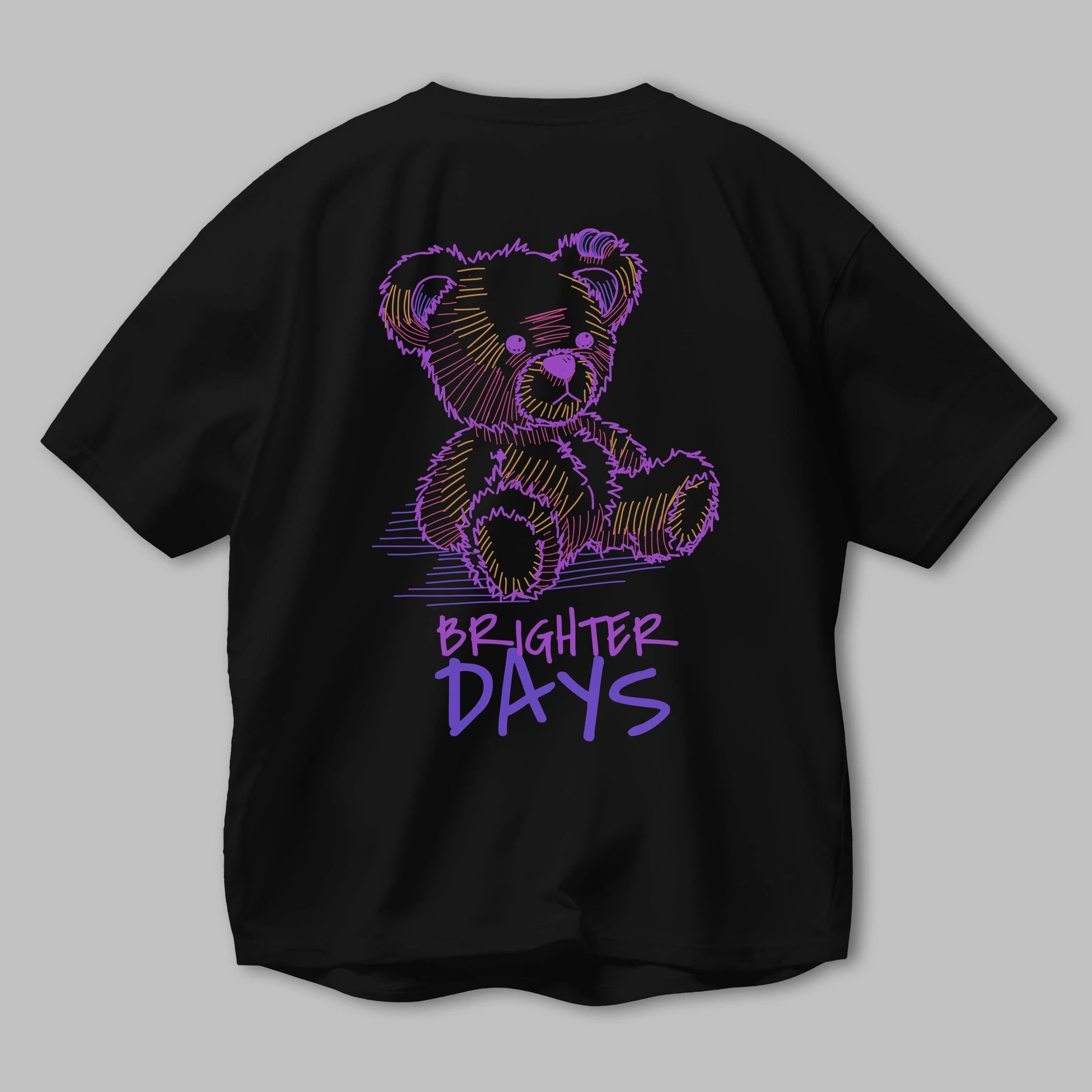 Brighter Days Arka Baskılı Oversize t-shirt Erkek Kadın Unisex