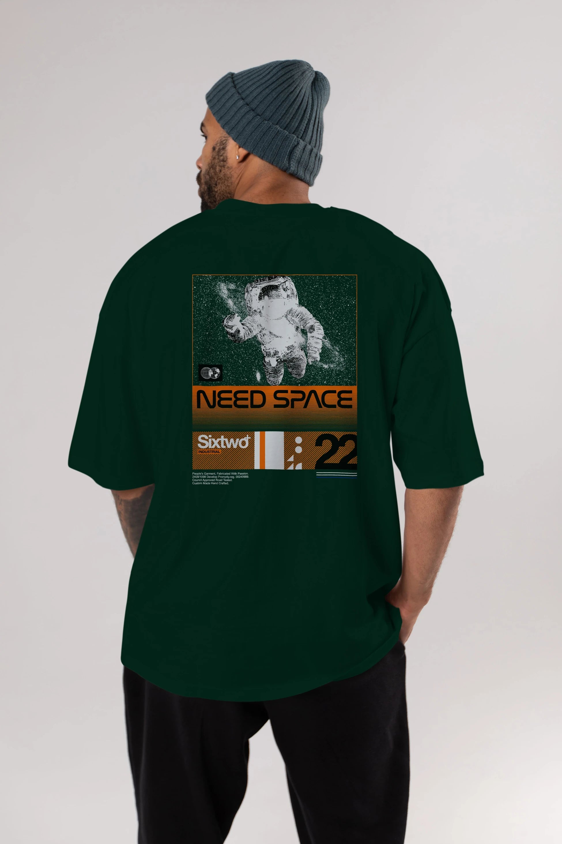 Need Space Arka Baskılı Oversize t-shirt Erkek Kadın Unisex