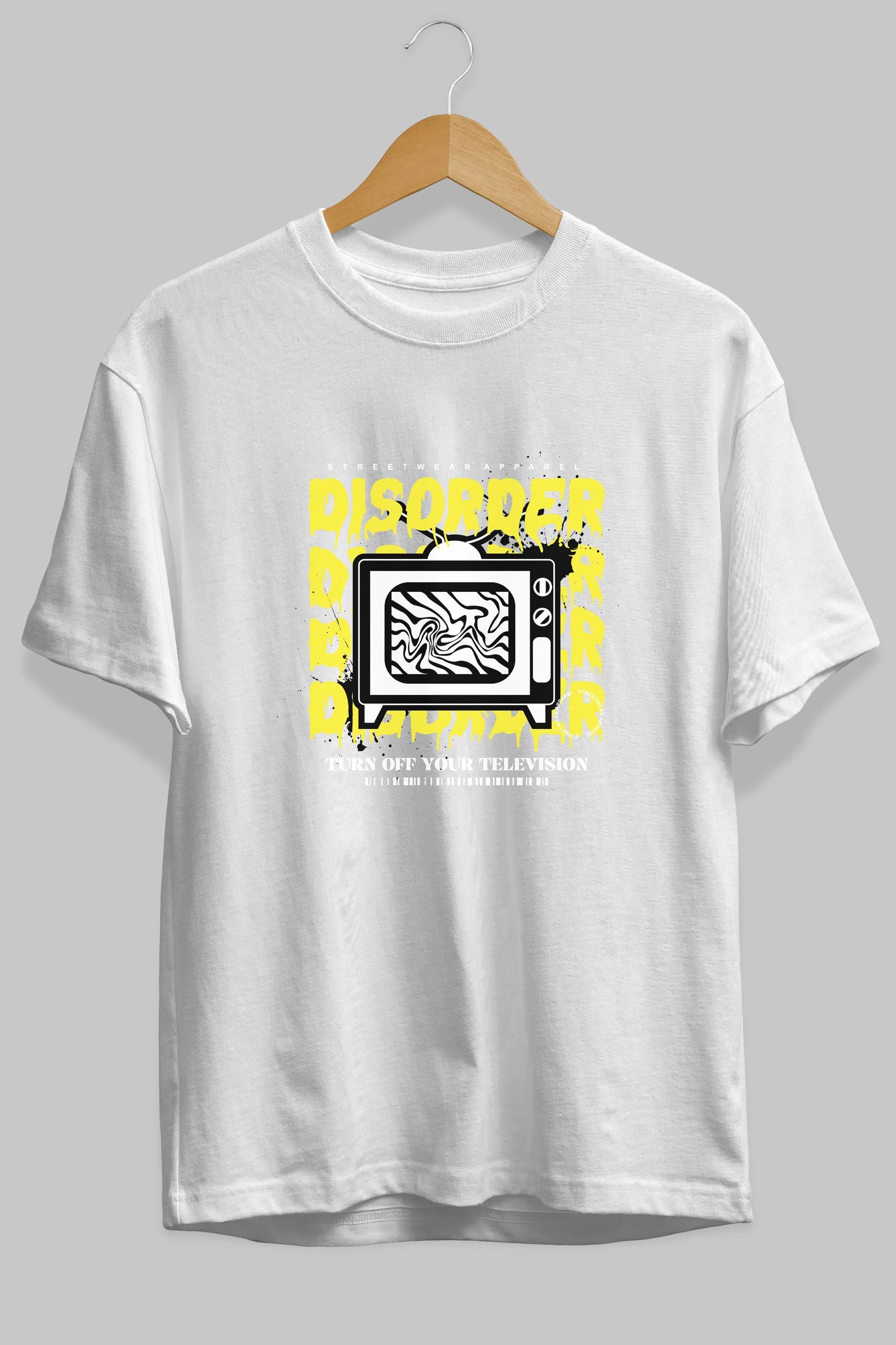 Disorder Streetwear Ön Baskılı Oversize t-shirt Erkek Kadın Unisex